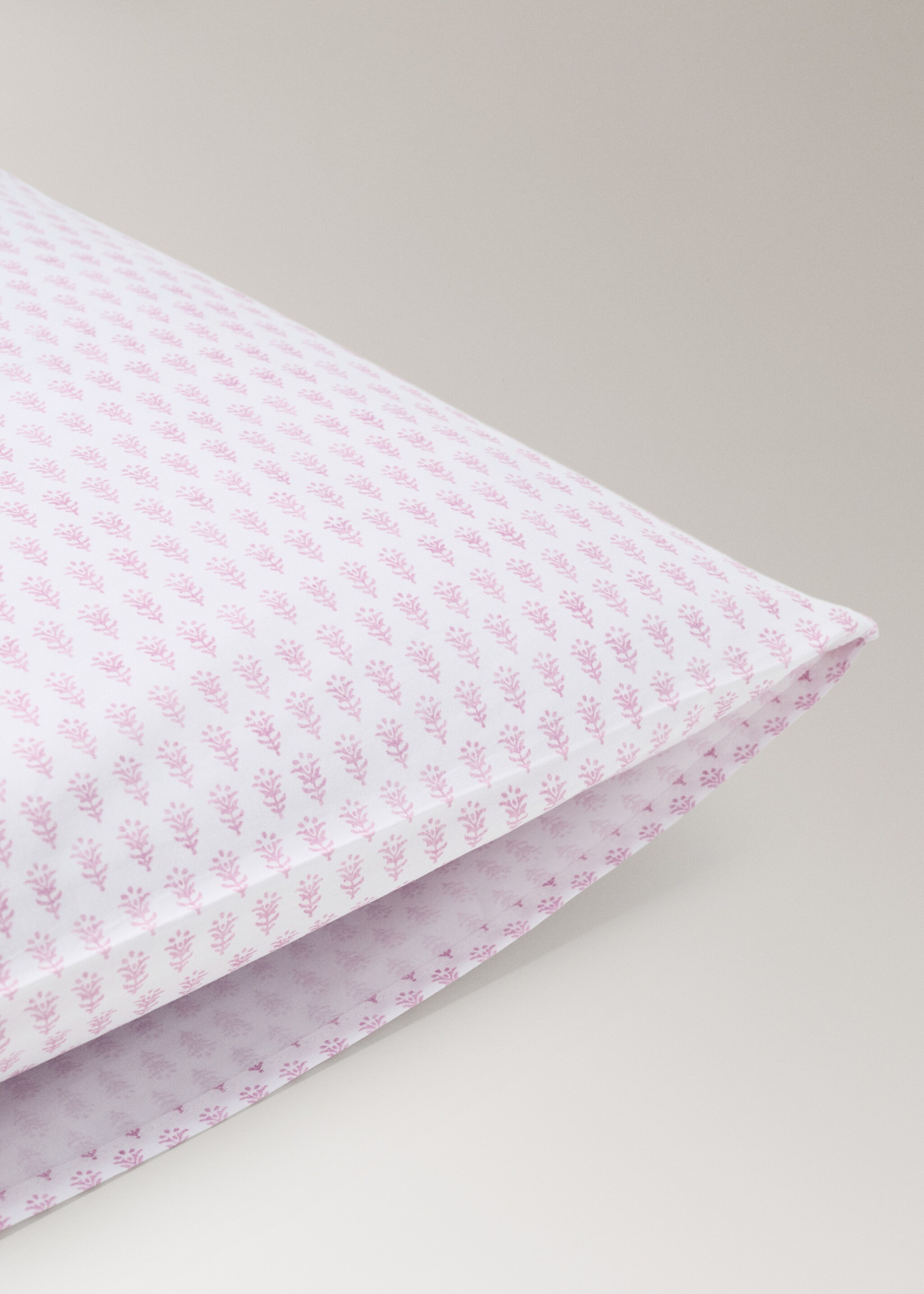 Kinderkissenbezug aus Baumwollperkal Mini-Blume 60x60 cm - Detail des Artikels 1, Rosa. Ref: 27024059-00.