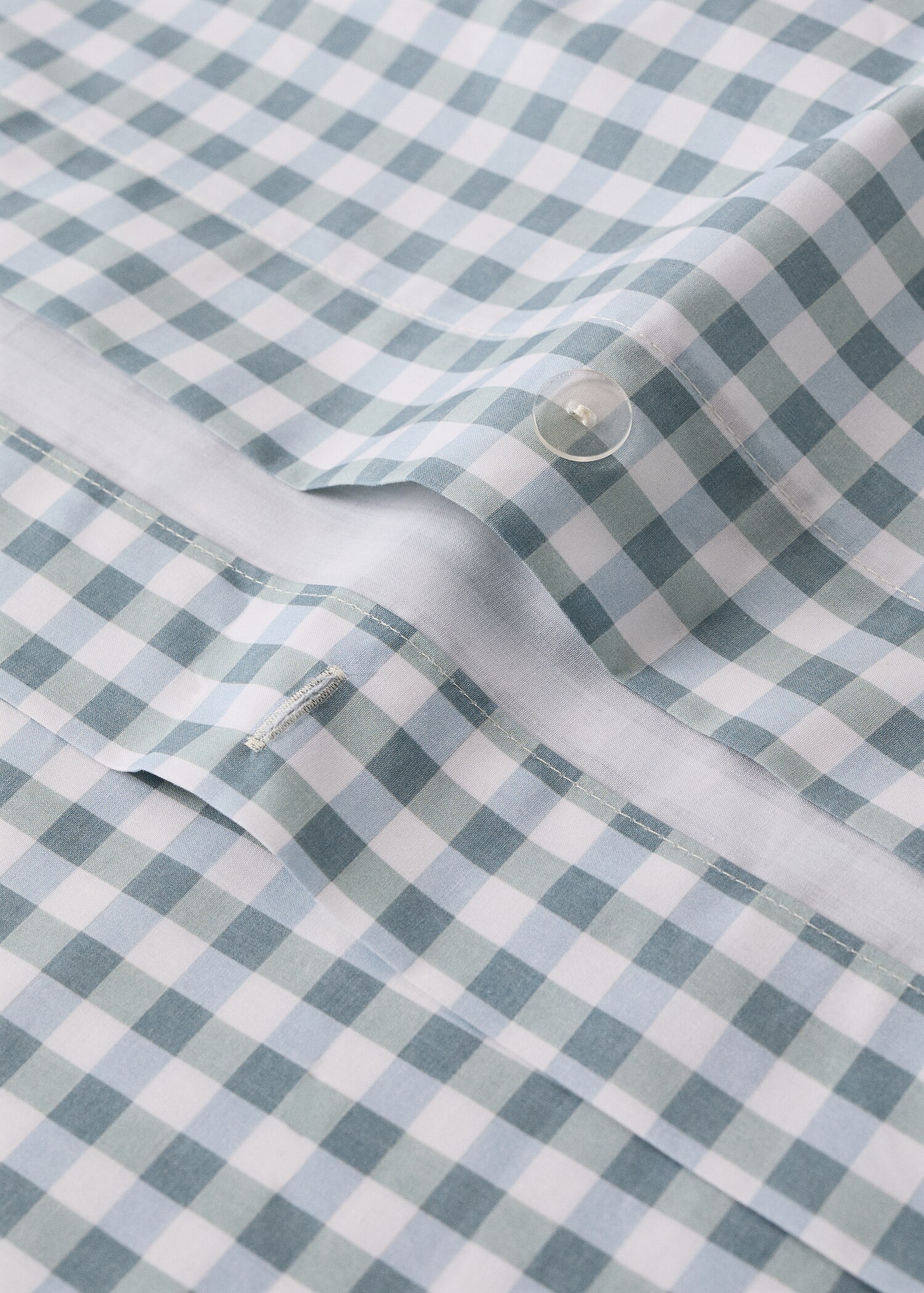 Vichy check cotton duvet cover 90 cm Single bed - Details of the article 2
