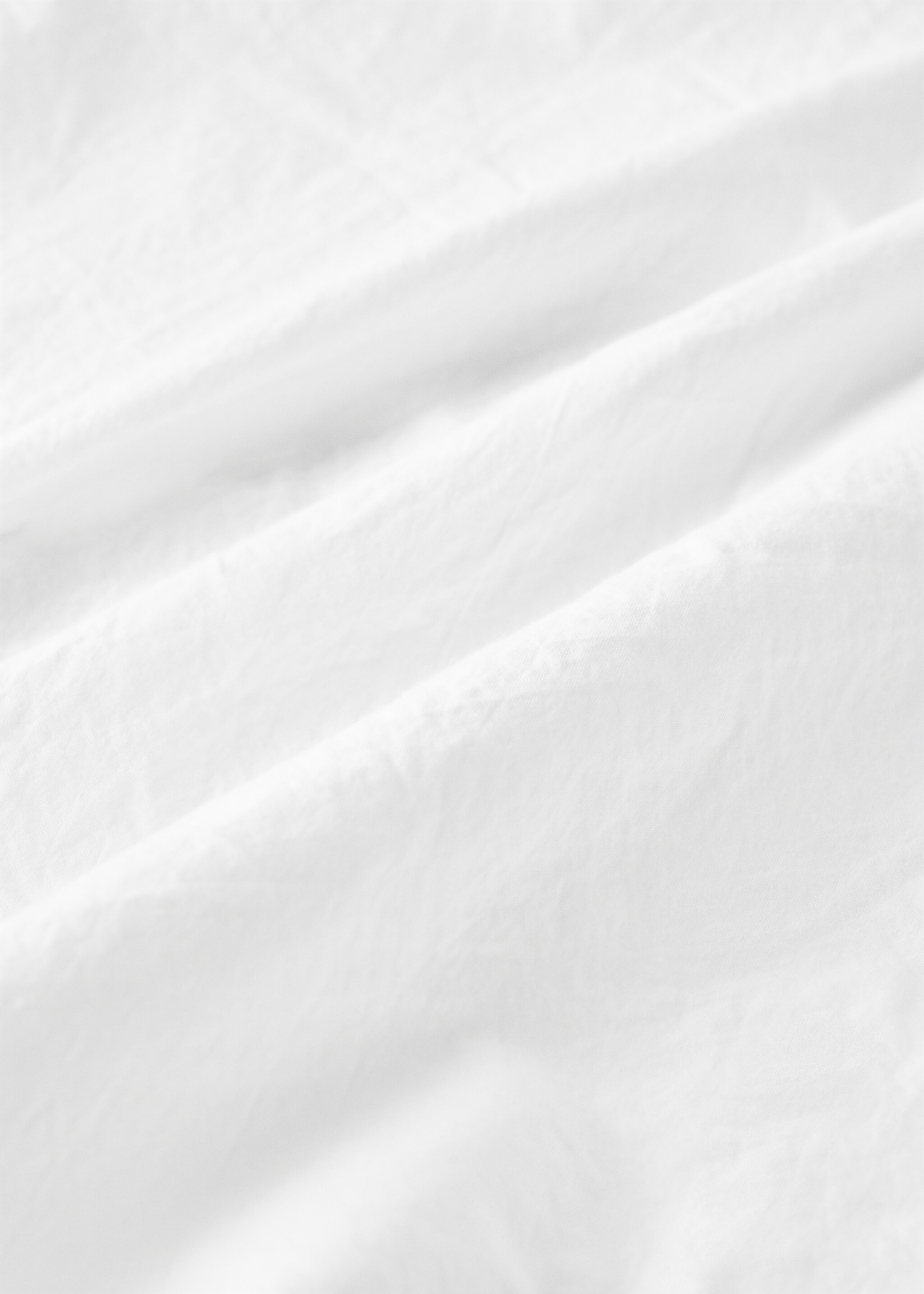 Kinderhoeslaken percal garment-washed Bed 90 cm - Detail van het artikel 2, Wit. Ref: 27024069-00.