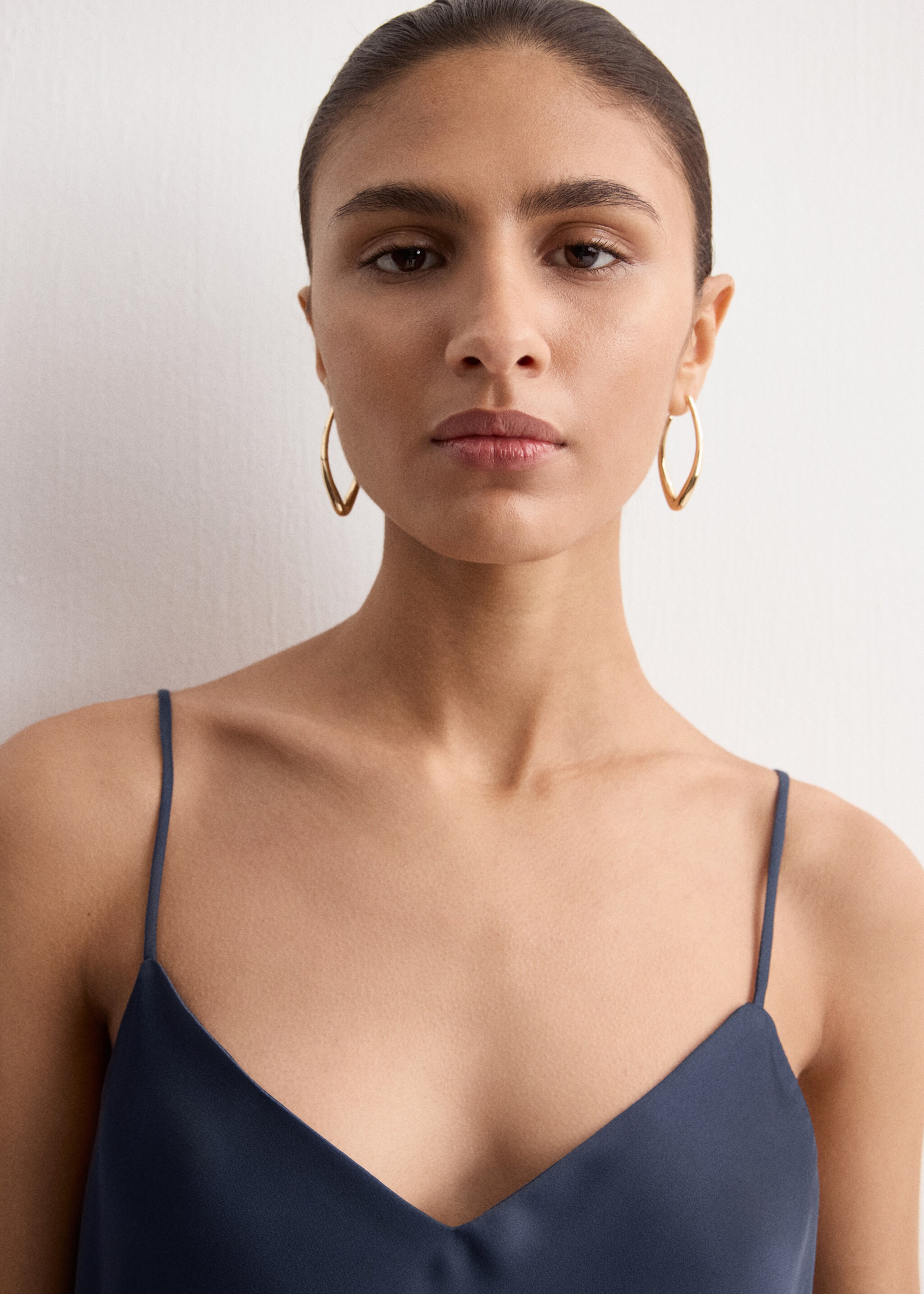 Top satinado tirantes - Detalle del artículo 1, Azul noche. Ref: 27024076-00.