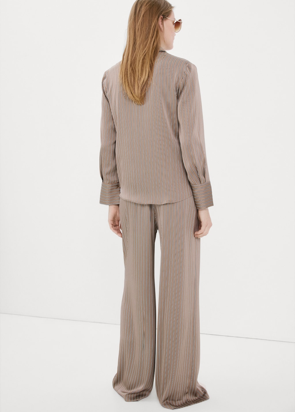 Satin striped trousers - image 2