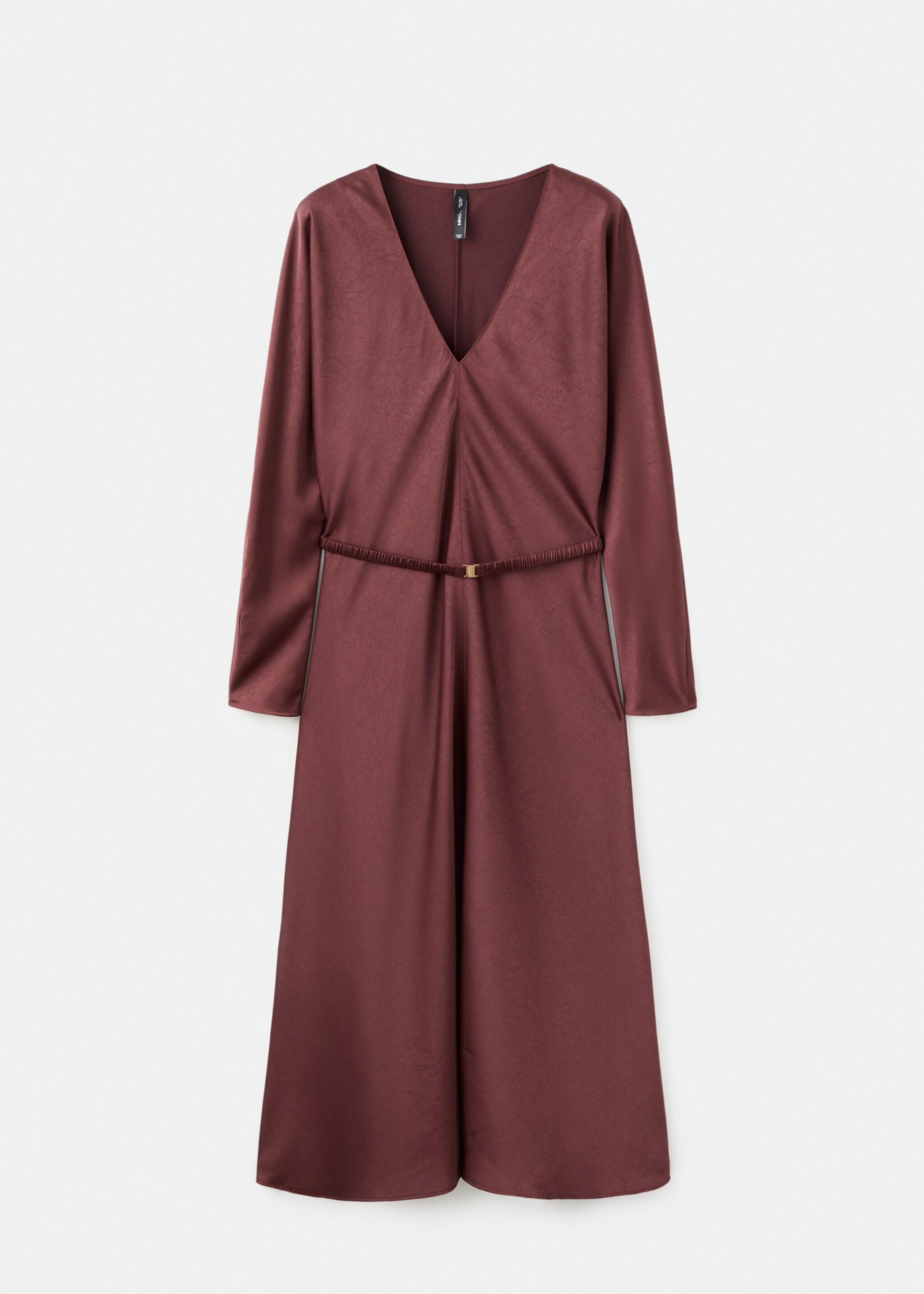 Belt detail dress - Article without model, Maroon. Ref: 27024085-00.