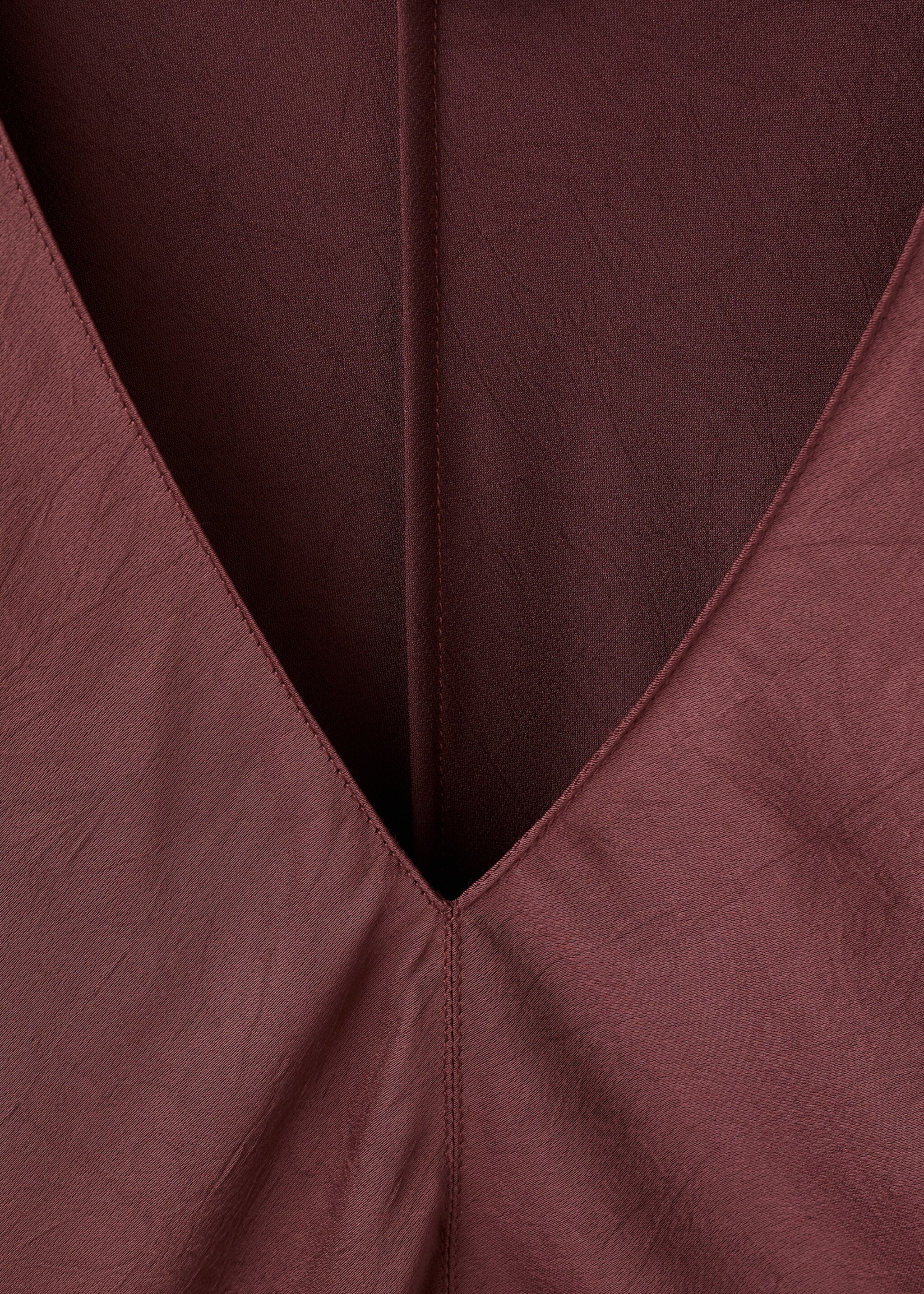 Belt detail dress - Details of the article 8, Maroon. Ref: 27024085-00.