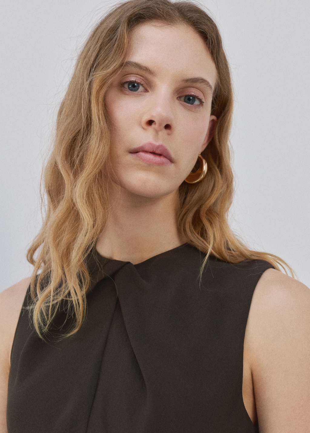 Mango Jumpsuit with draped detail belt