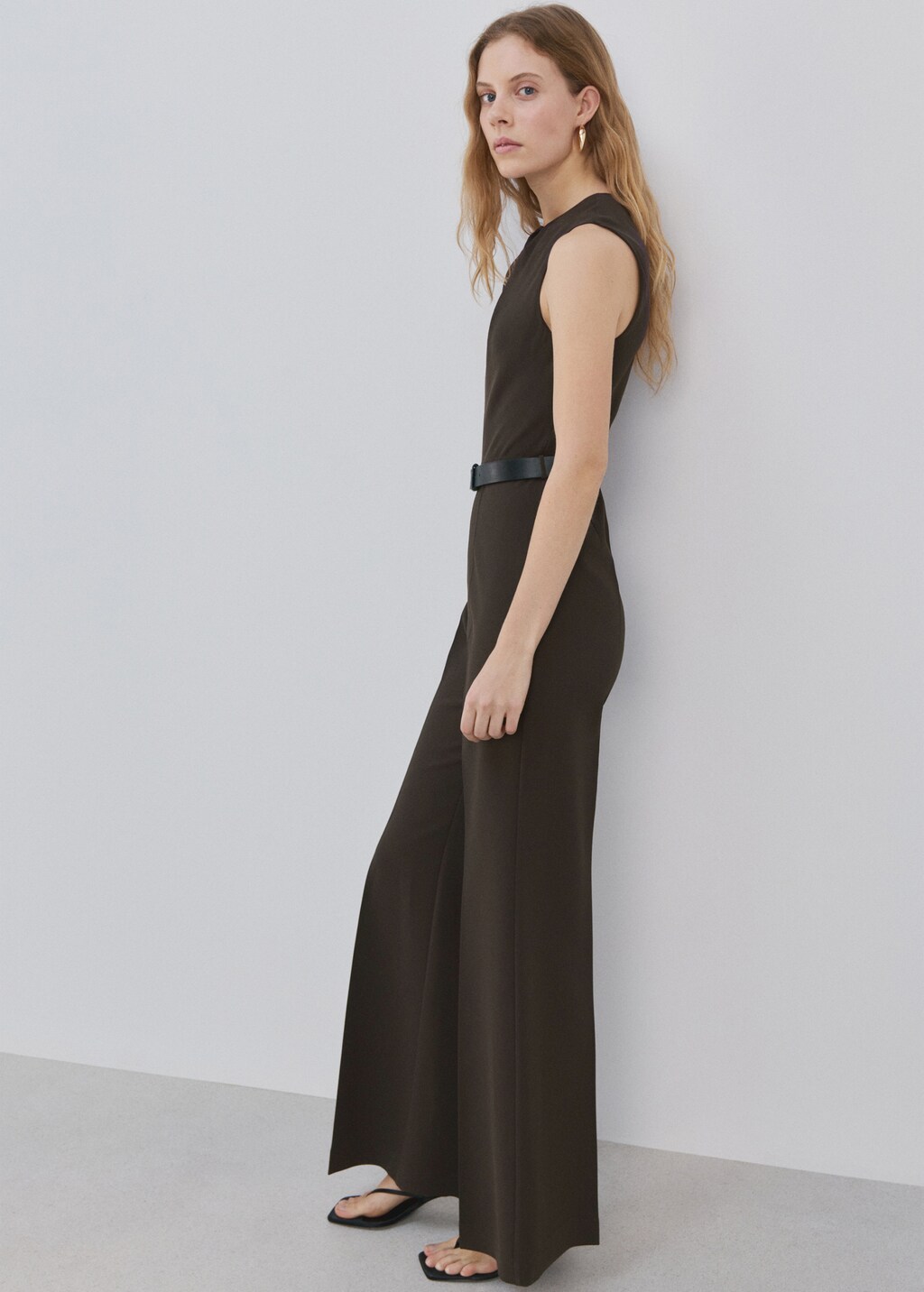Mango Jumpsuit with draped detail belt
