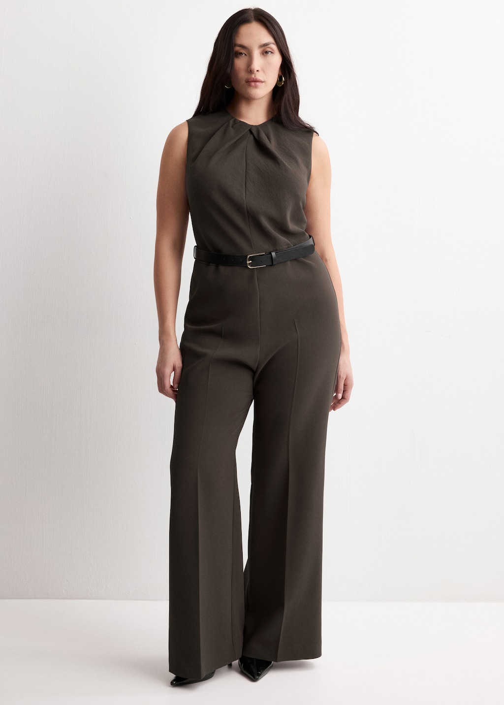 Mango Jumpsuit with draped detail belt