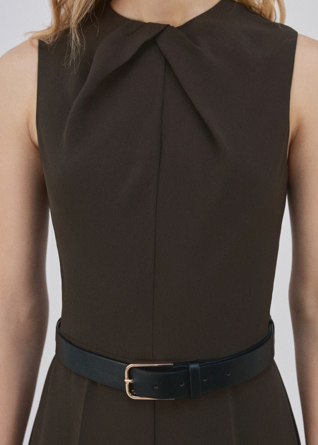 Mango Jumpsuit with draped detail belt