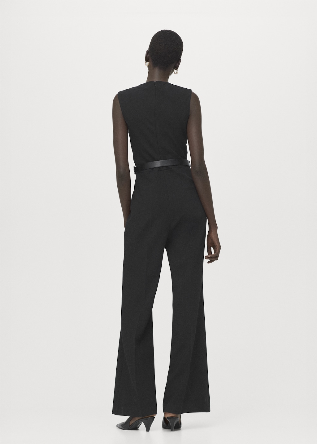 Jumpsuit with draped detail belt - image 3