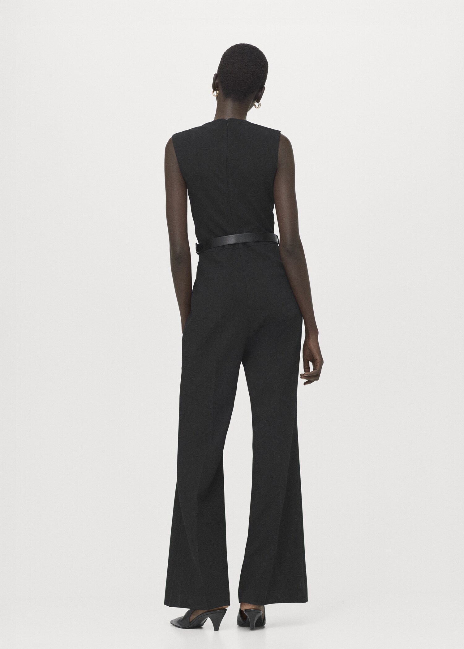 Jumpsuit with draped belt detail - Reverse of the article