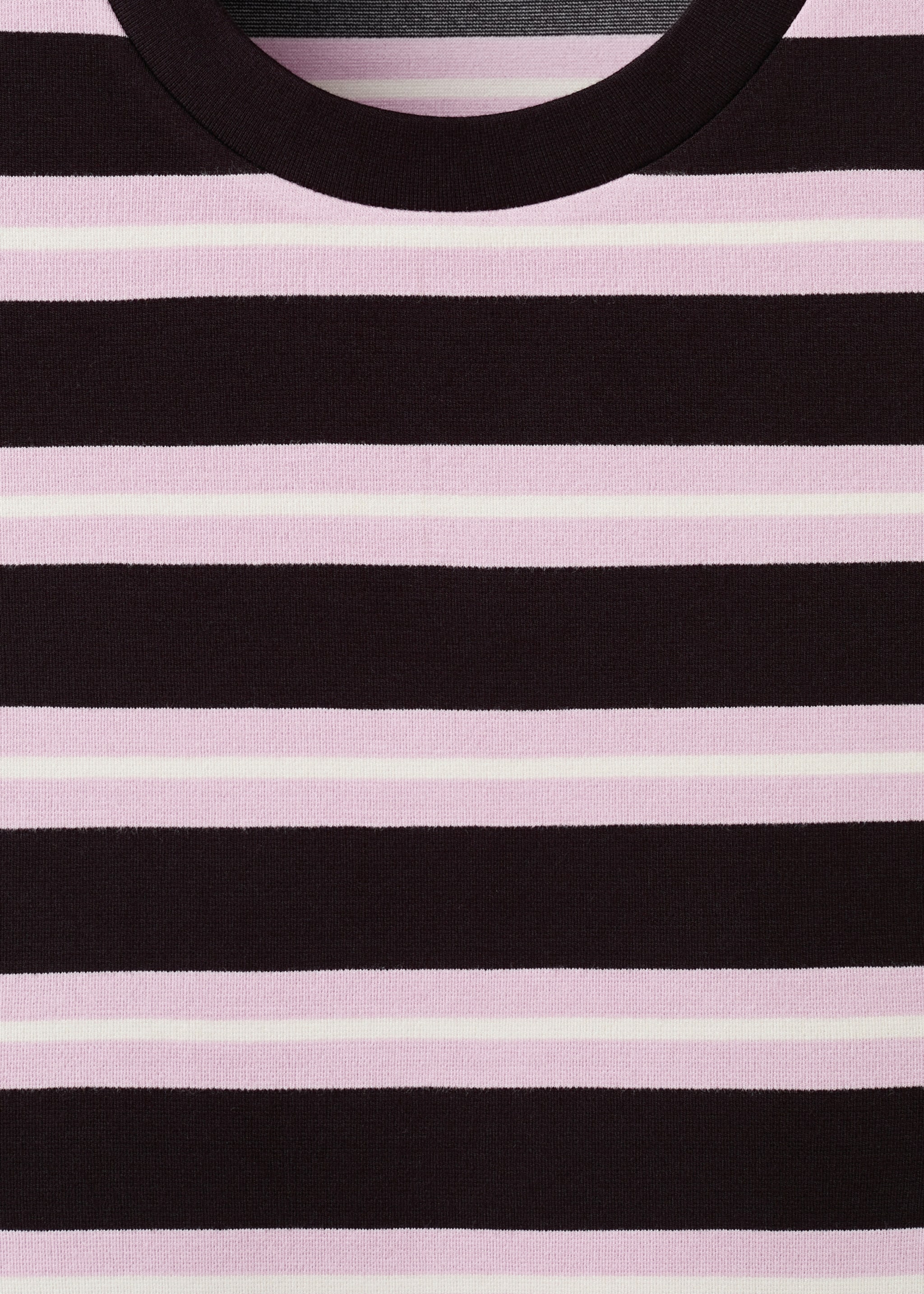 T-shirt manches courtes rayures - Détail de l'article 8, Marron. Ref: 27024088-00.