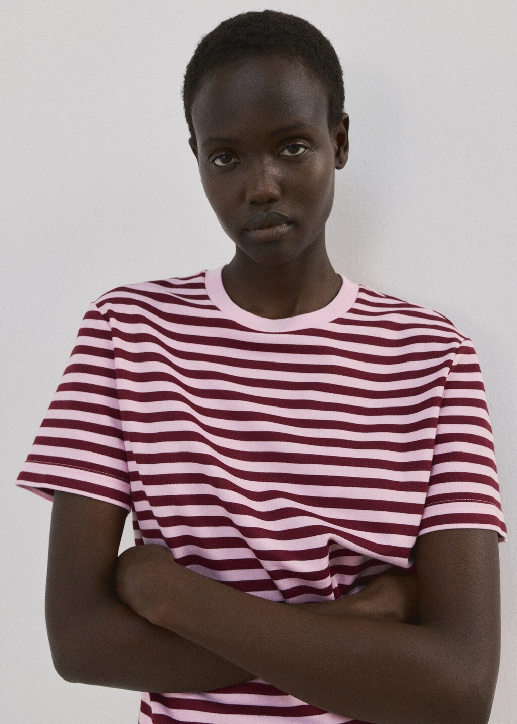 Striped short-sleeved t-shirt - image 5