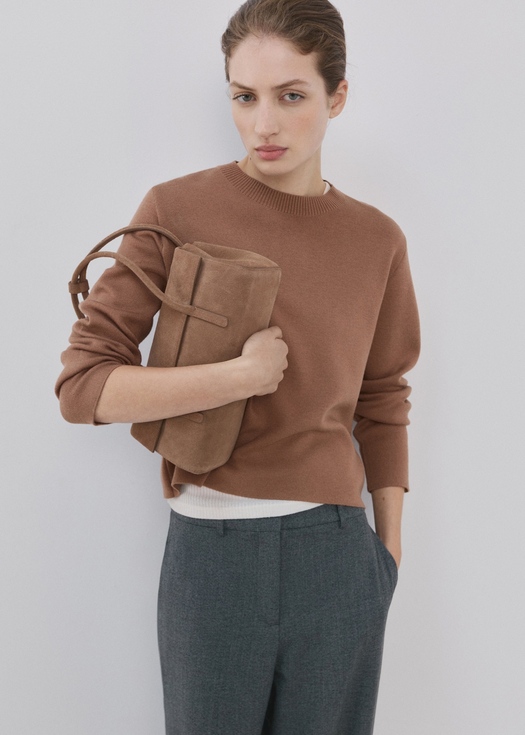 Mango Round-neck knitted sweater