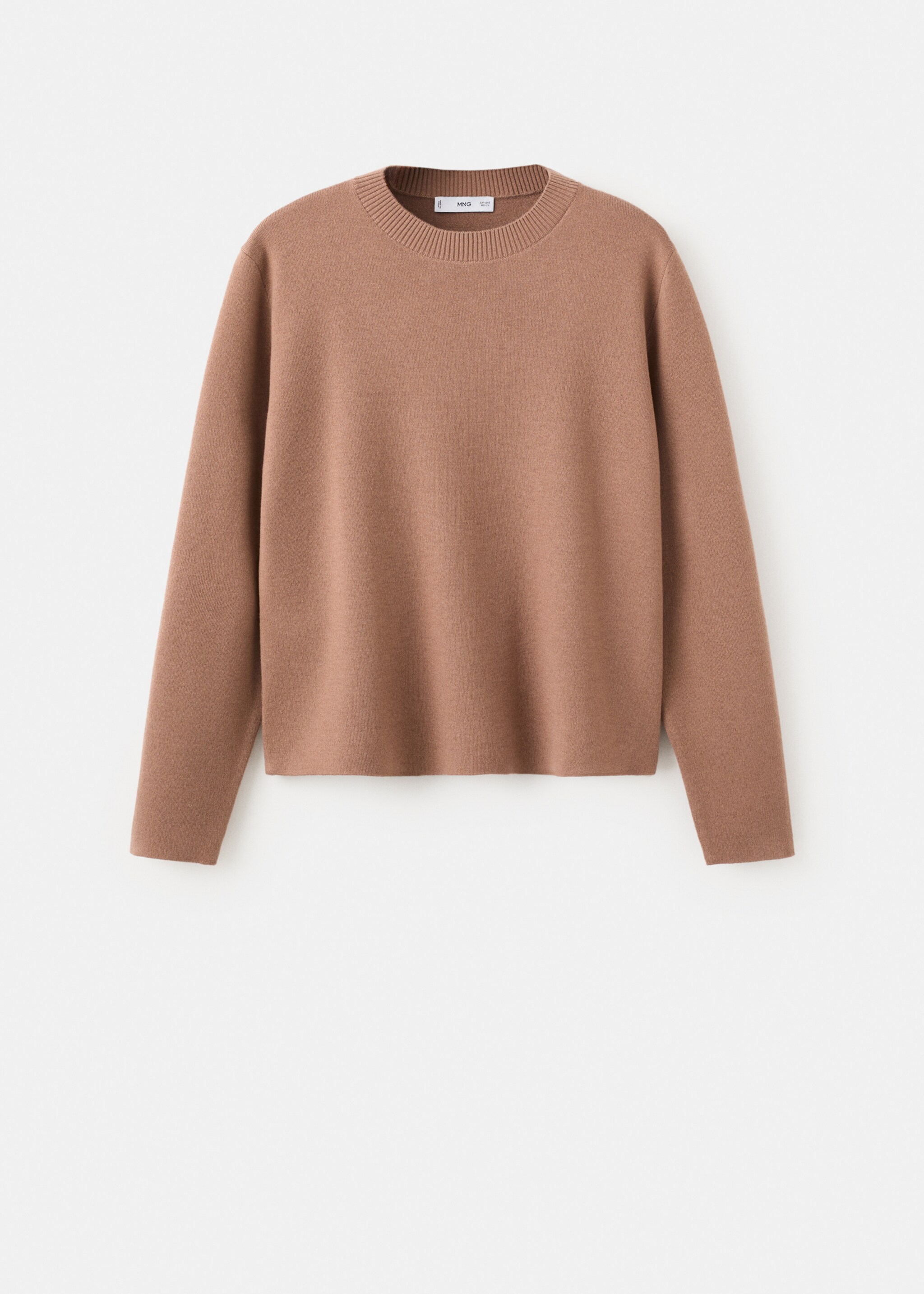 Pull en maille à col rond - Article sans modèle, Marron moyen. Ref: 27024091-00.