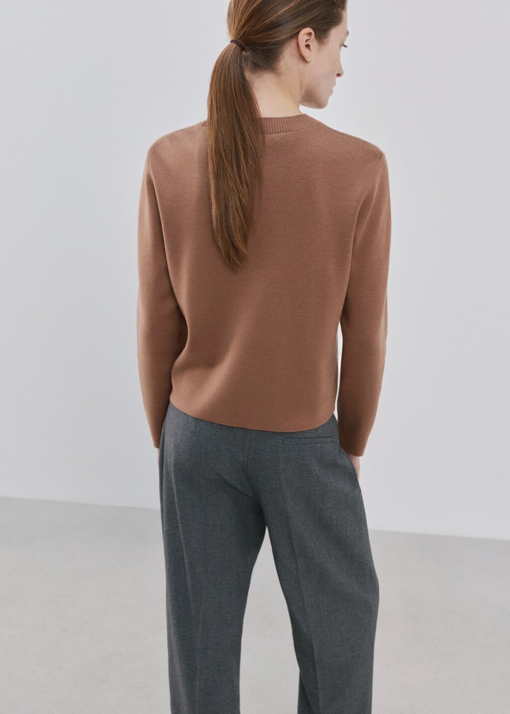 Mango Round-neck knitted sweater