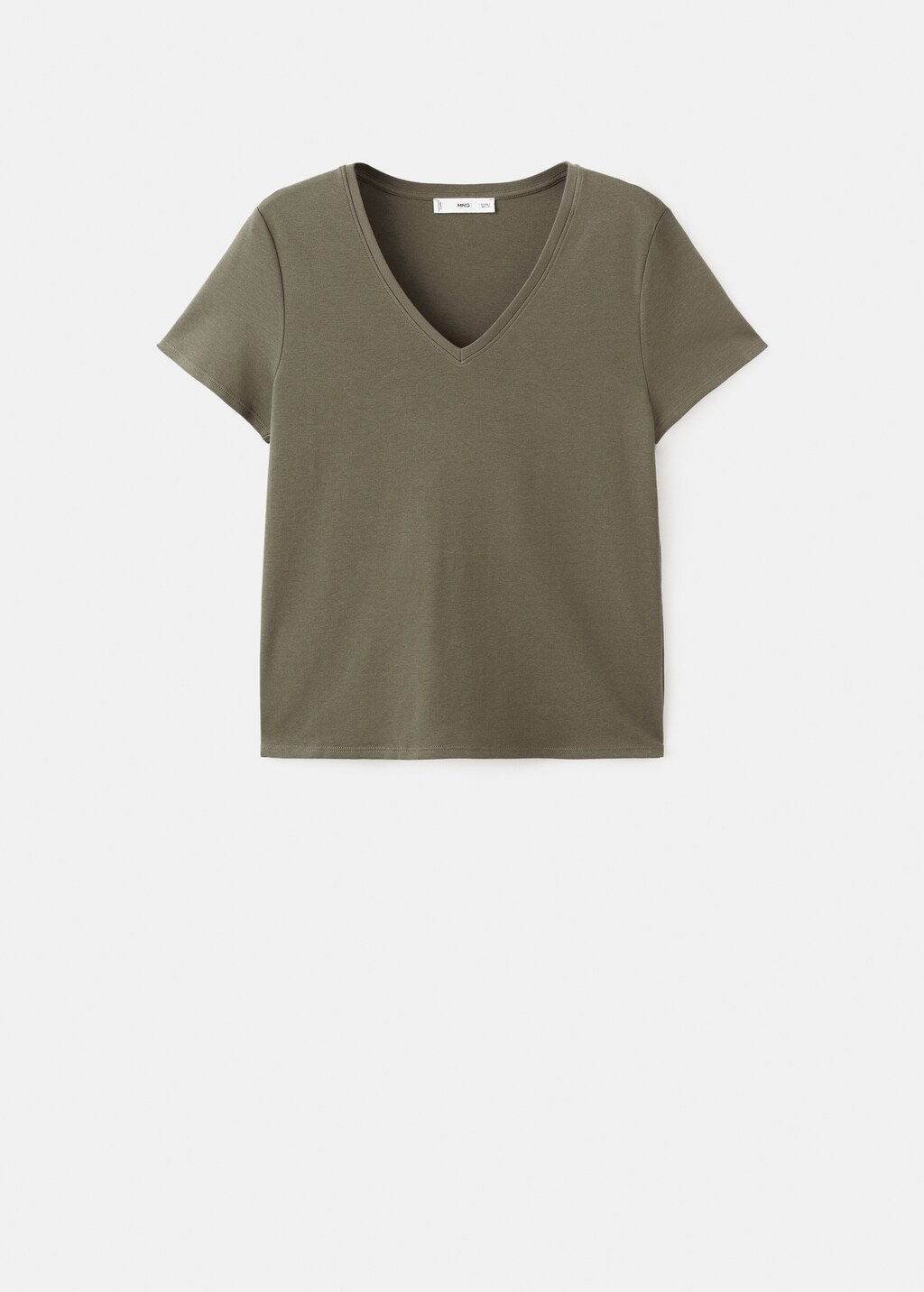 Mango V-neck cotton T-shirt