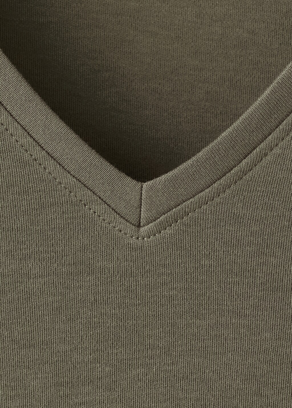 Mango V-neck cotton T-shirt