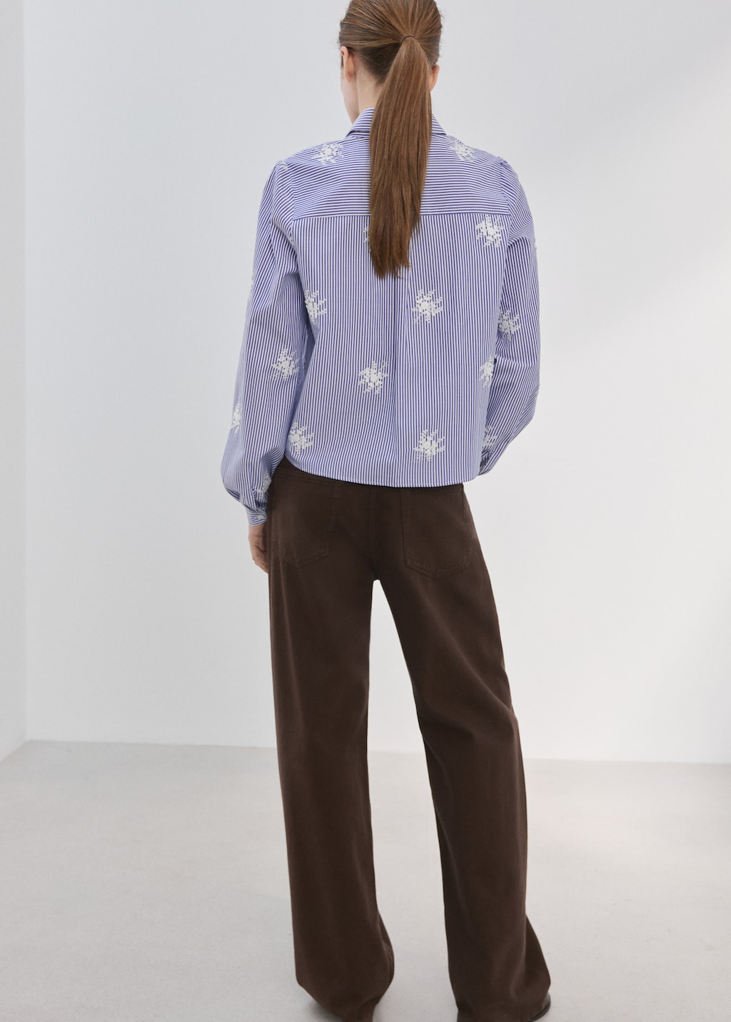 Embroidery striped shirt - image 3