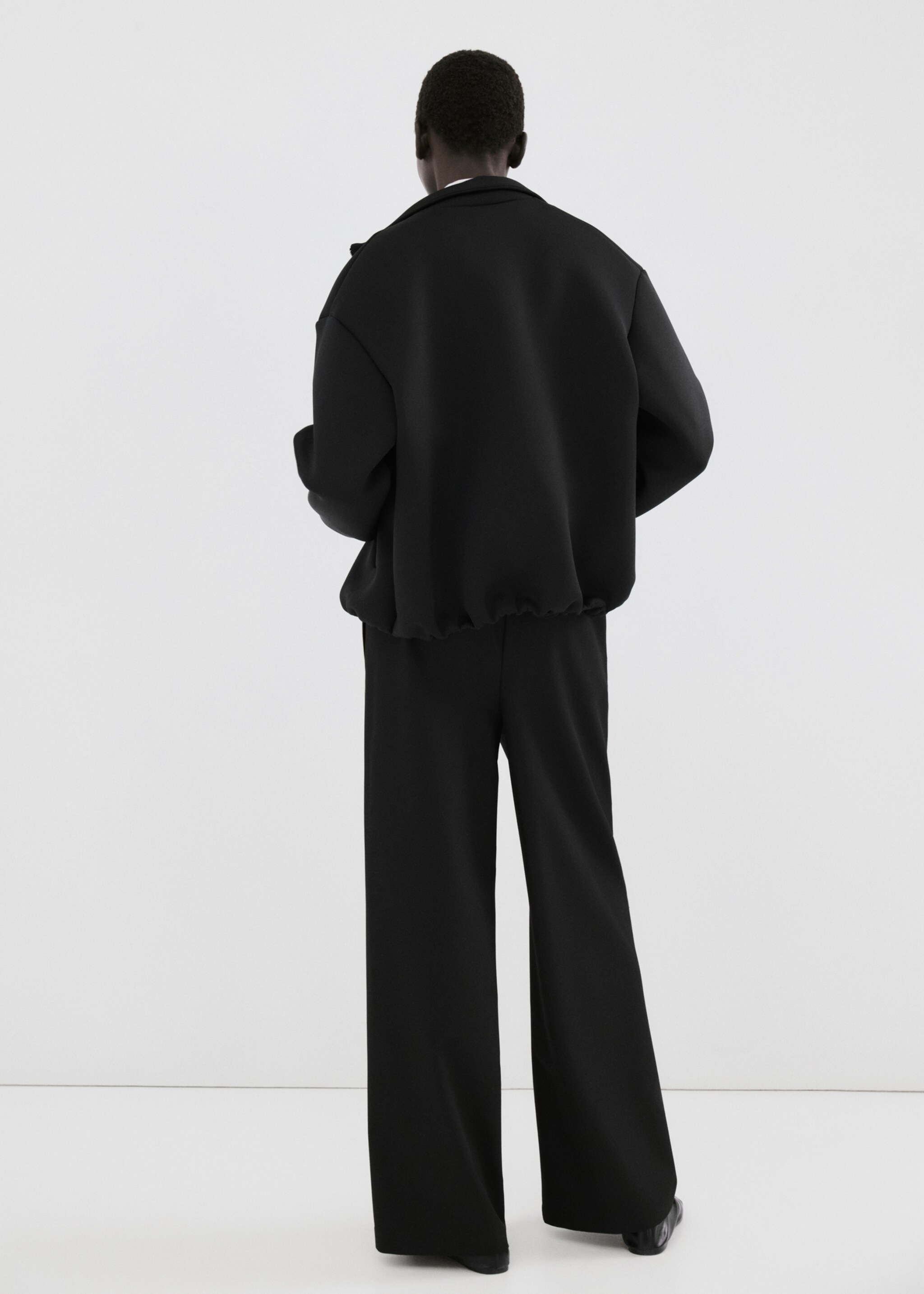 Pantalon combiné rayures - Verso de l’article, Noir. Ref: 27024096-00.