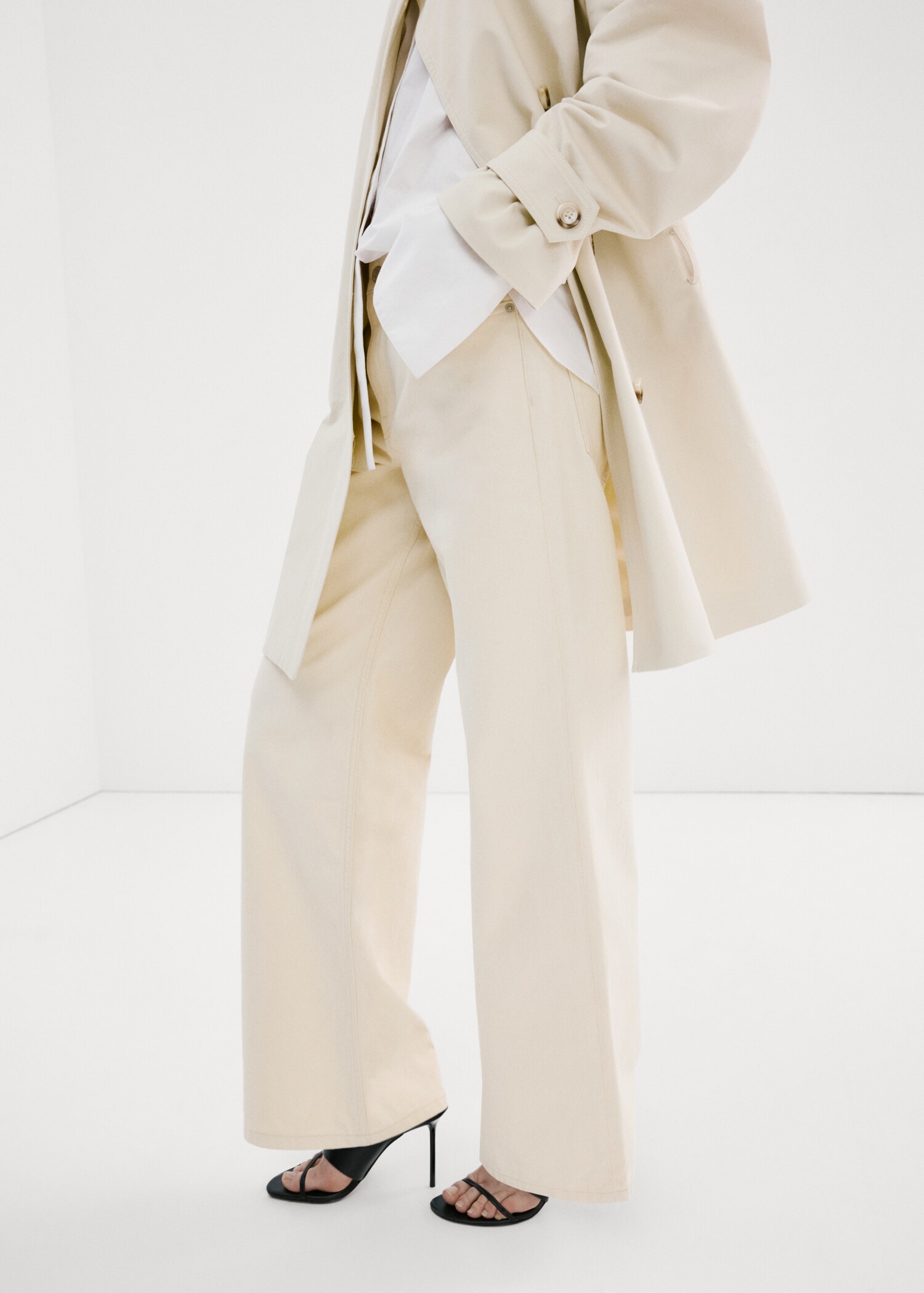 Low-rise wide leg jeans - Medium plane