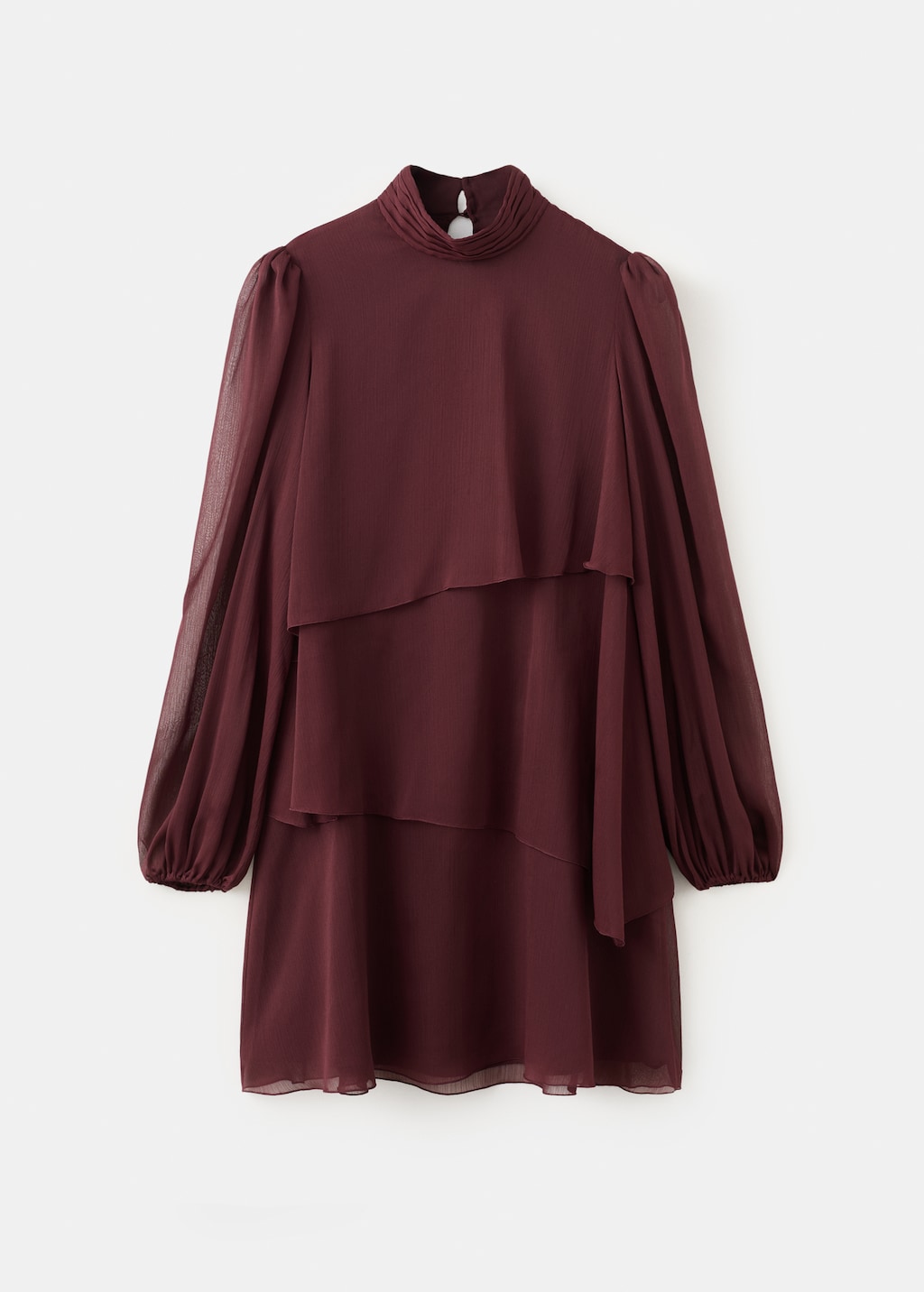 Ruffled dress with draped collar - image 5