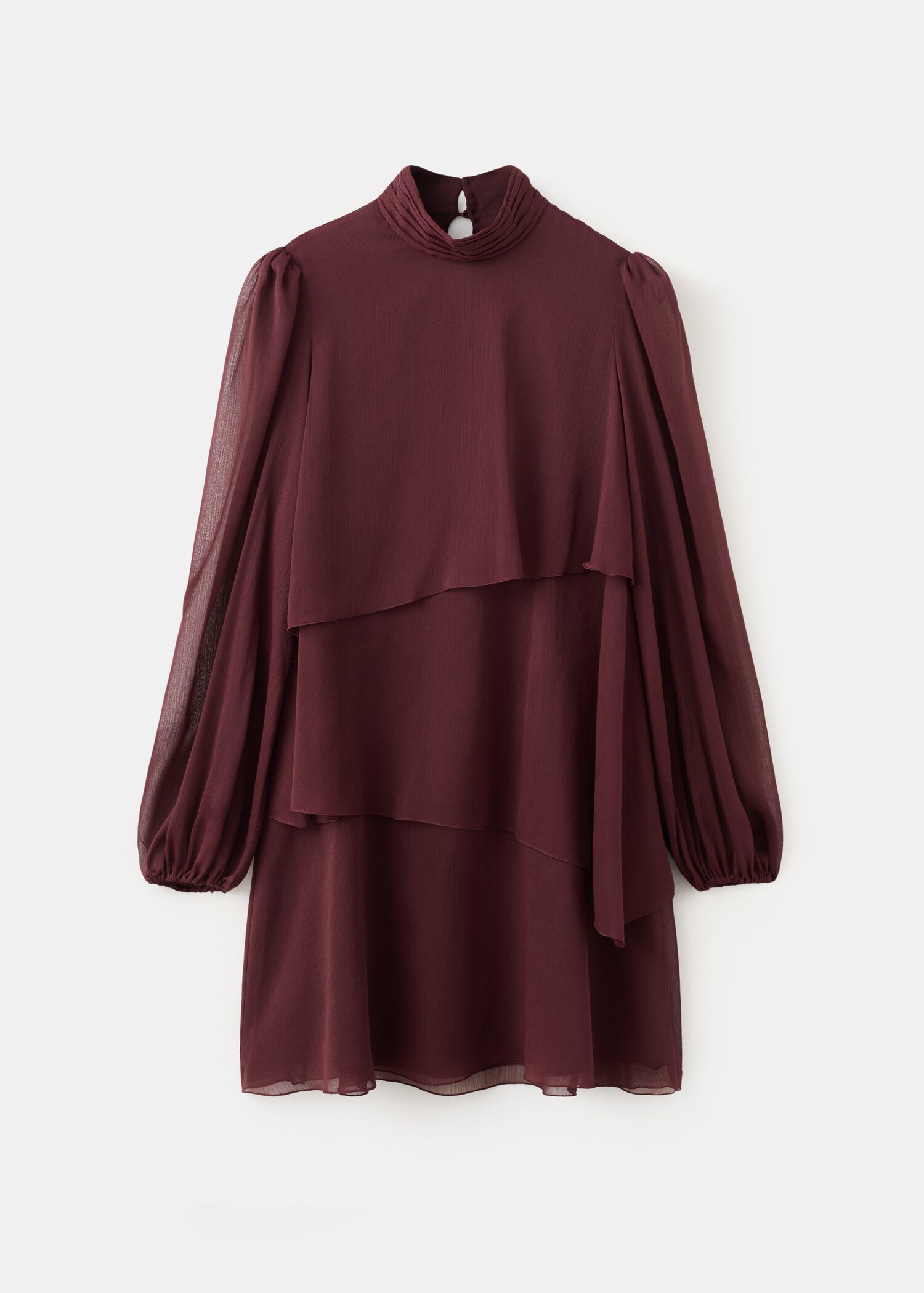 Ruffle dress with draped neckline - Article without model