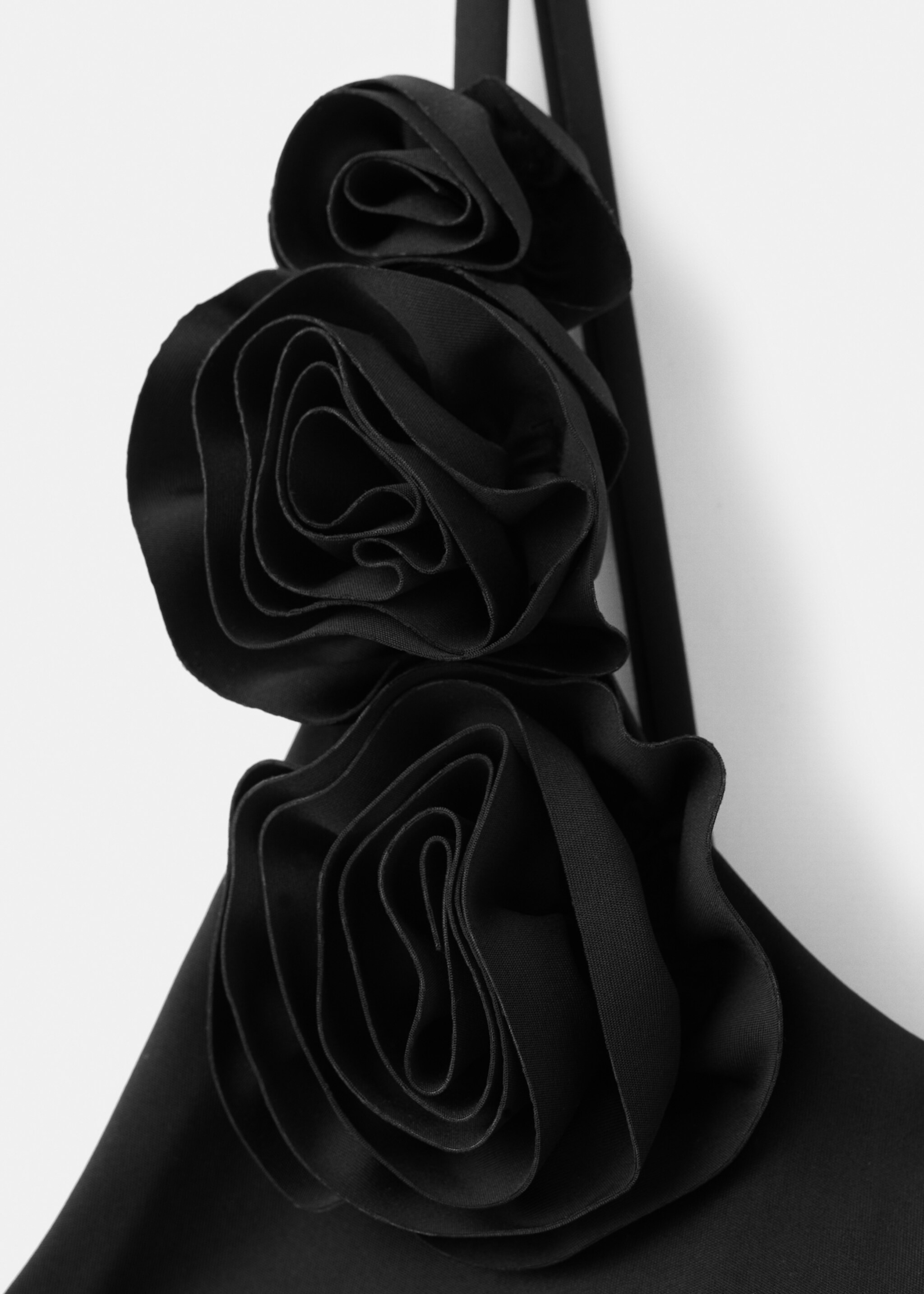 Floral strappy swimsuit - Details of the article 8, Black. Ref: 27024413-00.