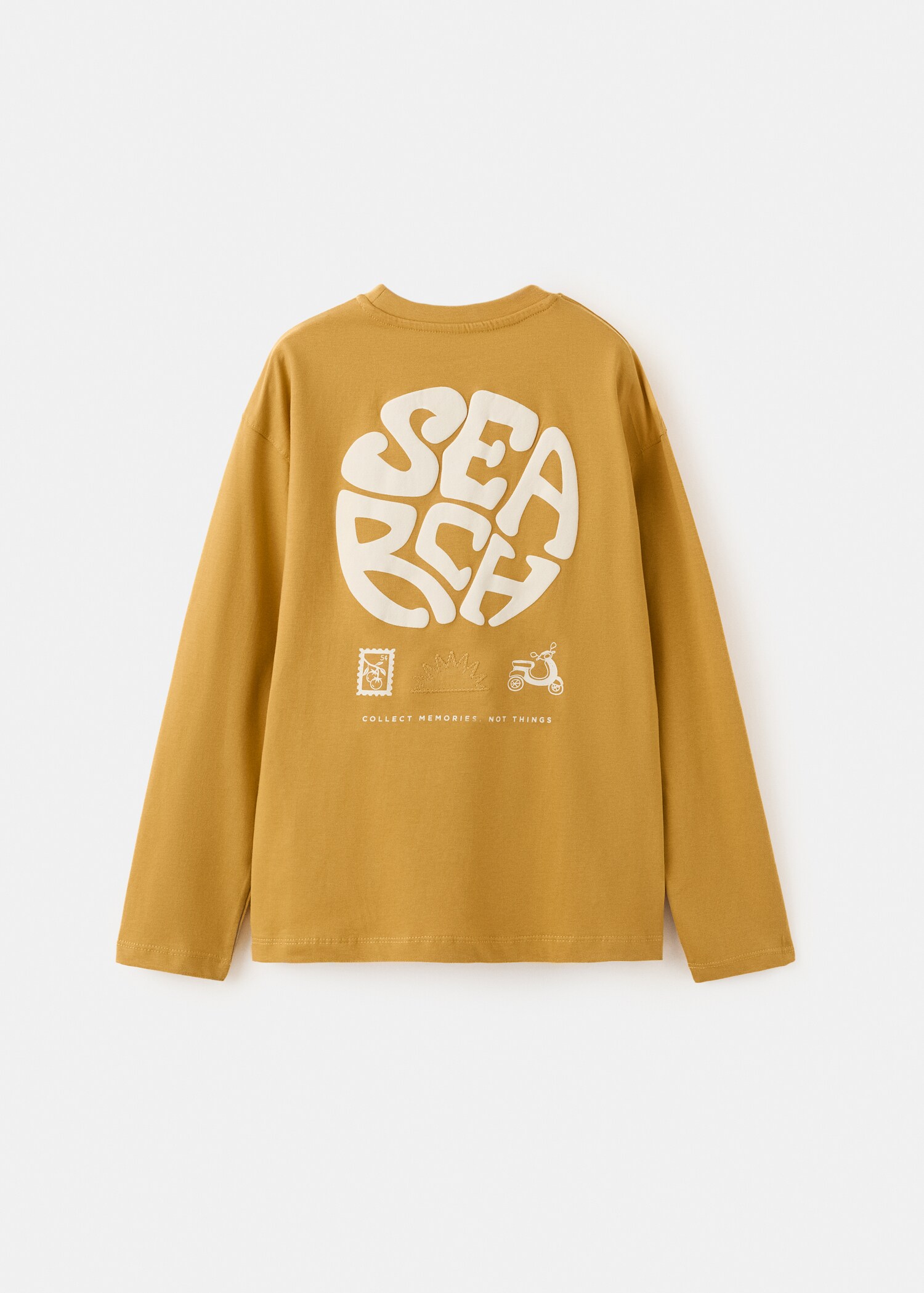 Хлопковая футболка с принтом - Обратная сторона изделия