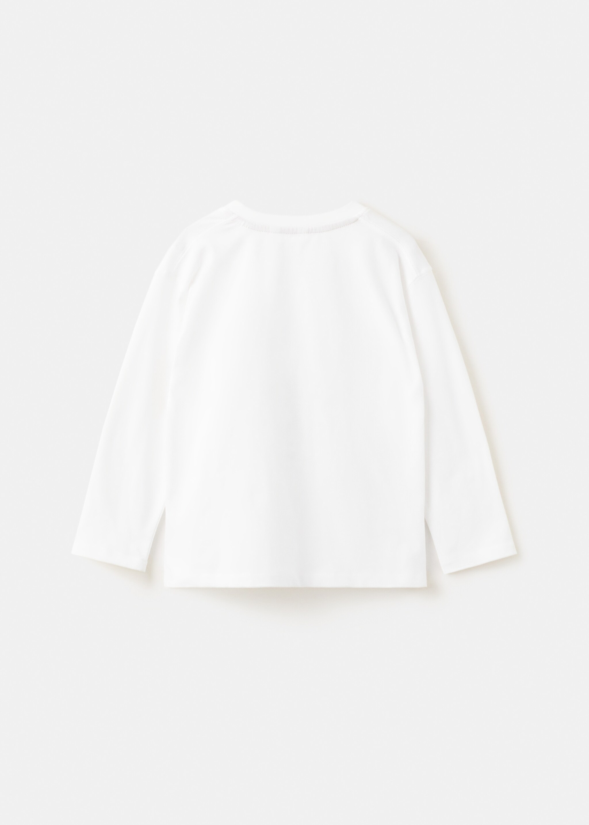 Camiseta algodón estampada - Reverso del artículo, Blanco roto. Ref: 27024415-00.