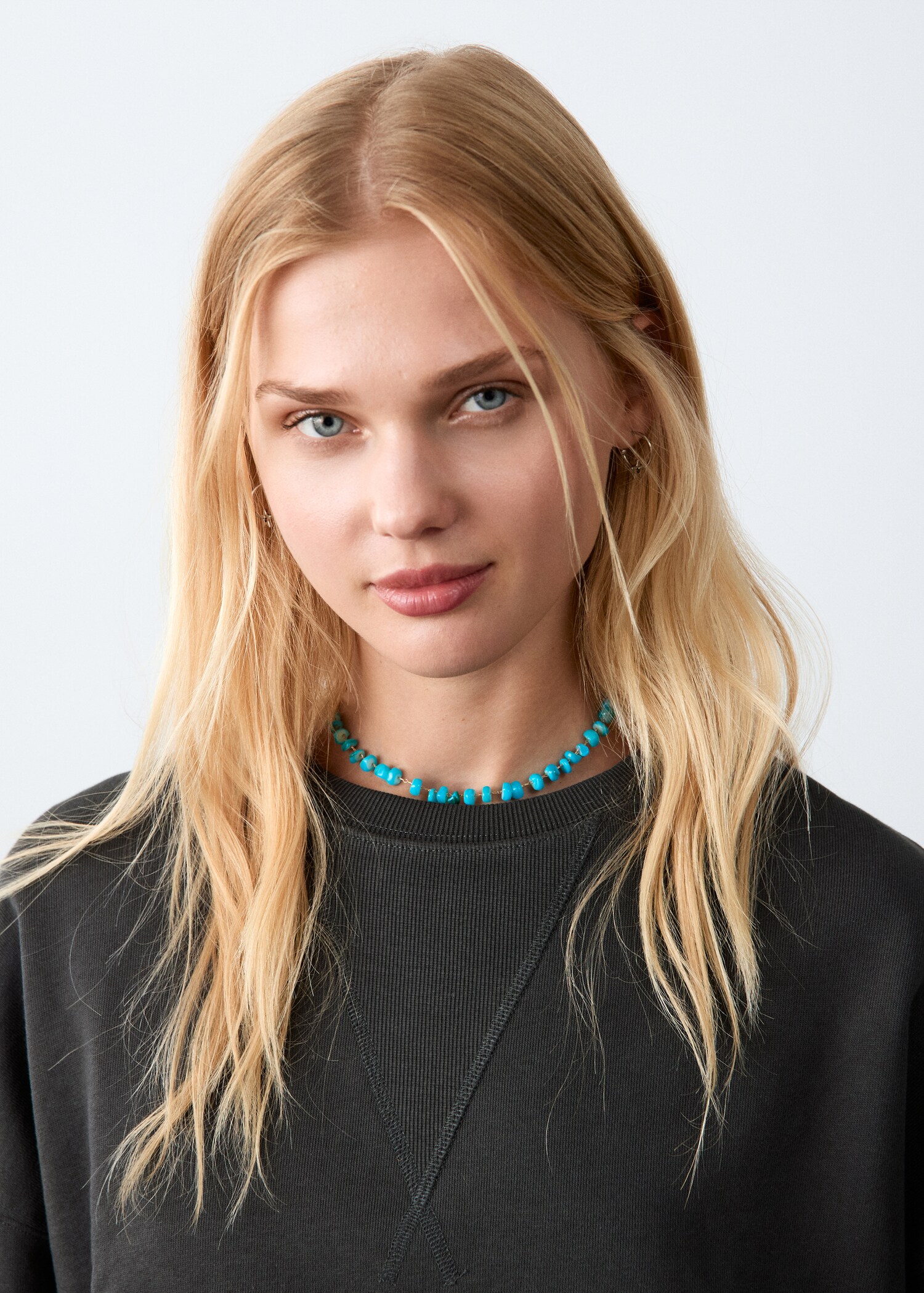 Cropped cotton sweatshirt - Details of the article 1