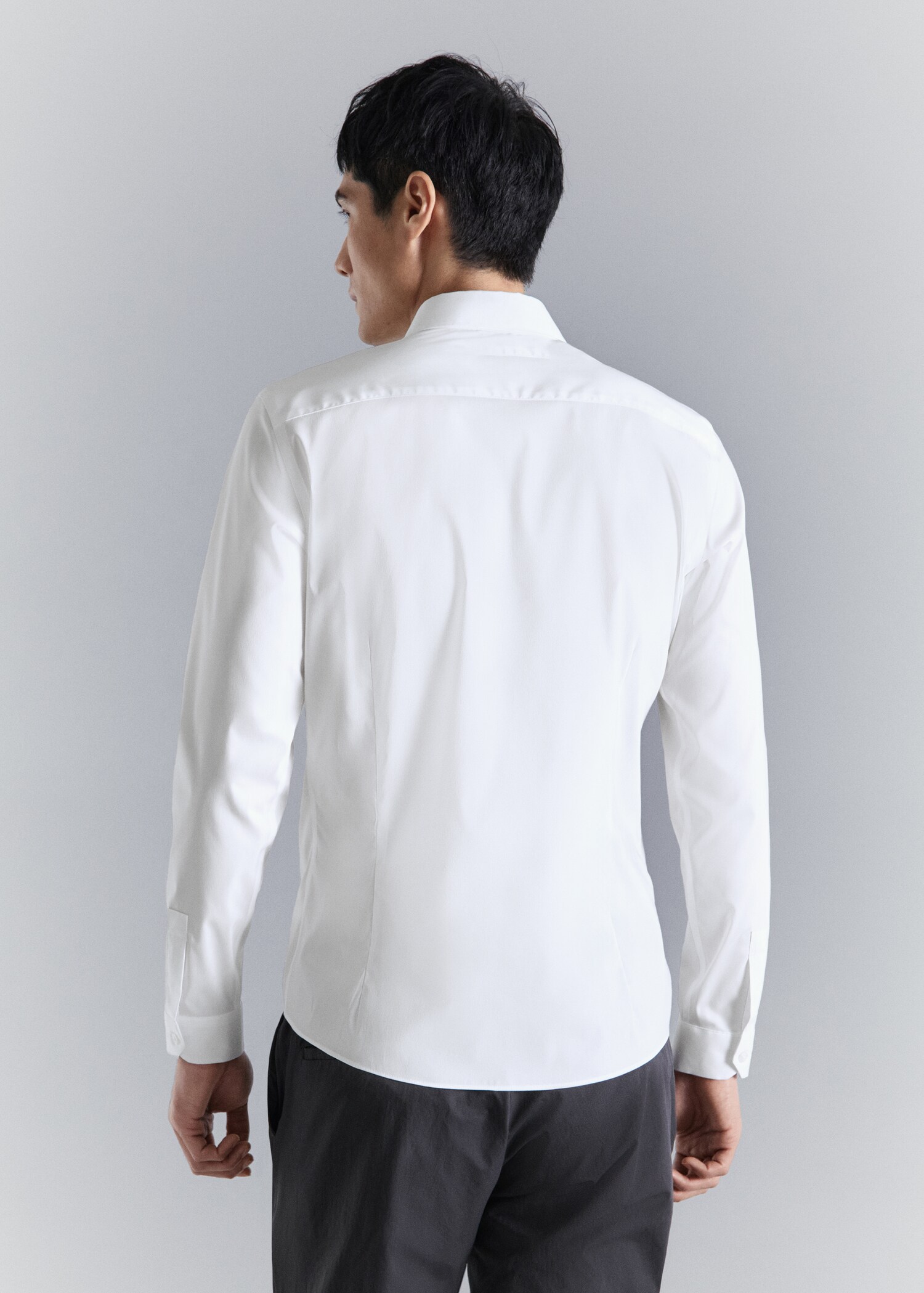 Comfort stretch non-iron shirt - Reverse of the article