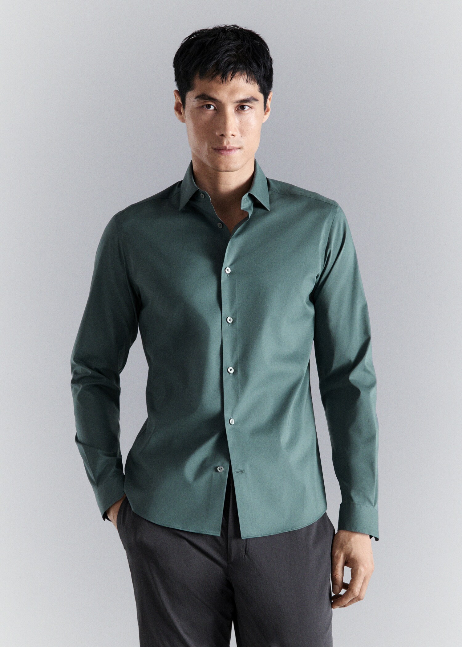 Comfort stretch non-iron shirt - Medium plane