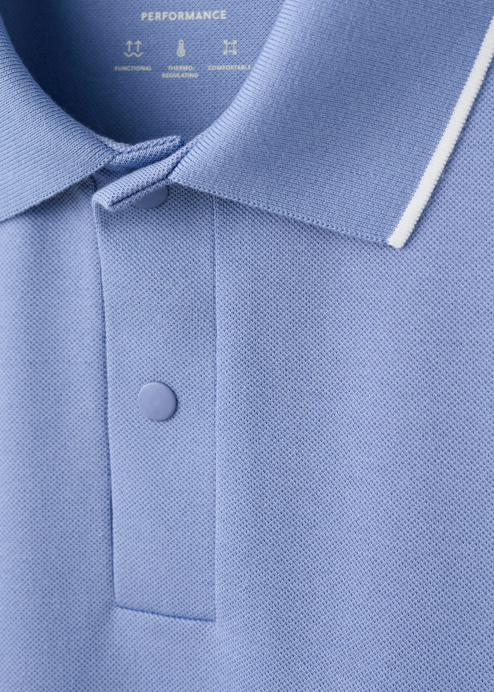 بولو بيكيه كومفورت سترتش - تفاصيل المنتج 8, أزرق صيني. Ref: 27024426-00.