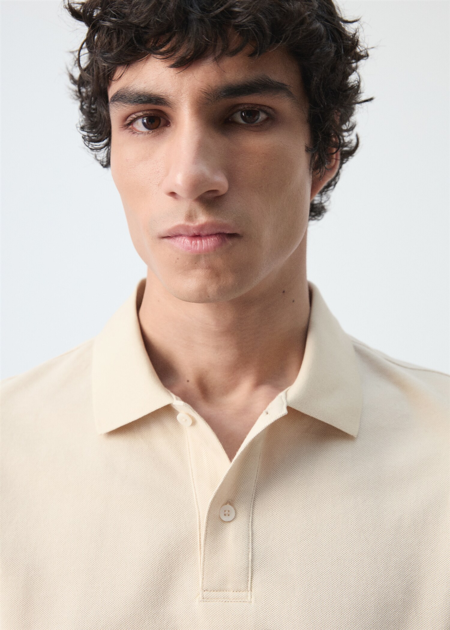 قميص بولو بقصة عادية من قطن بيكيه - تفاصيل المنتج 1