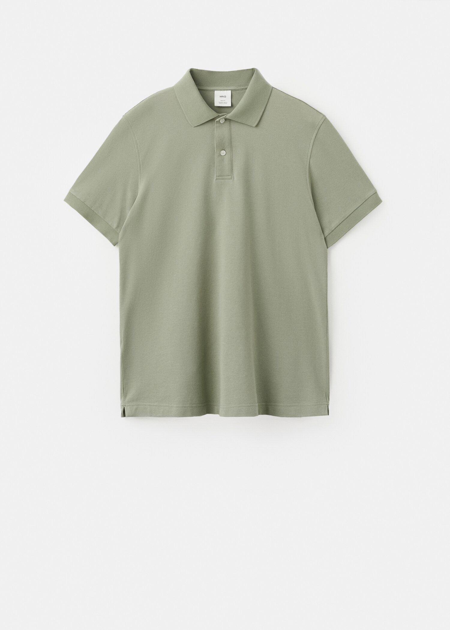 قميص بولو بقصة عادية من قطن بيكيه - منتج دون نموذج