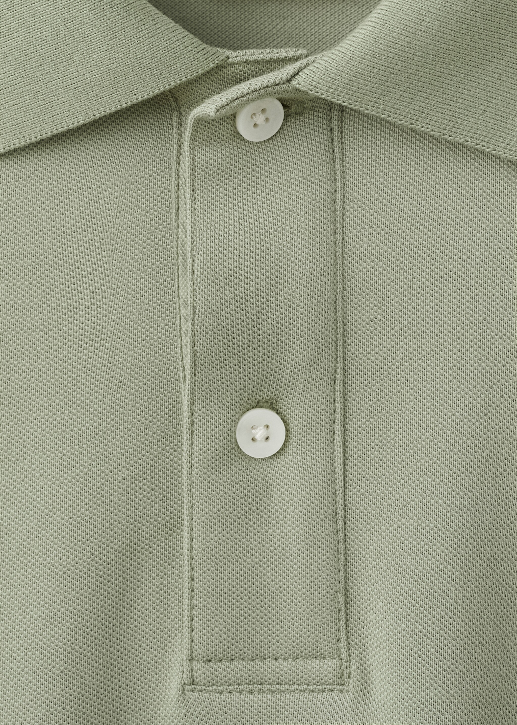 Polo regular fit algodón piqué - Detalle del artículo 8, Verde menta. Ref: 27024427-00.