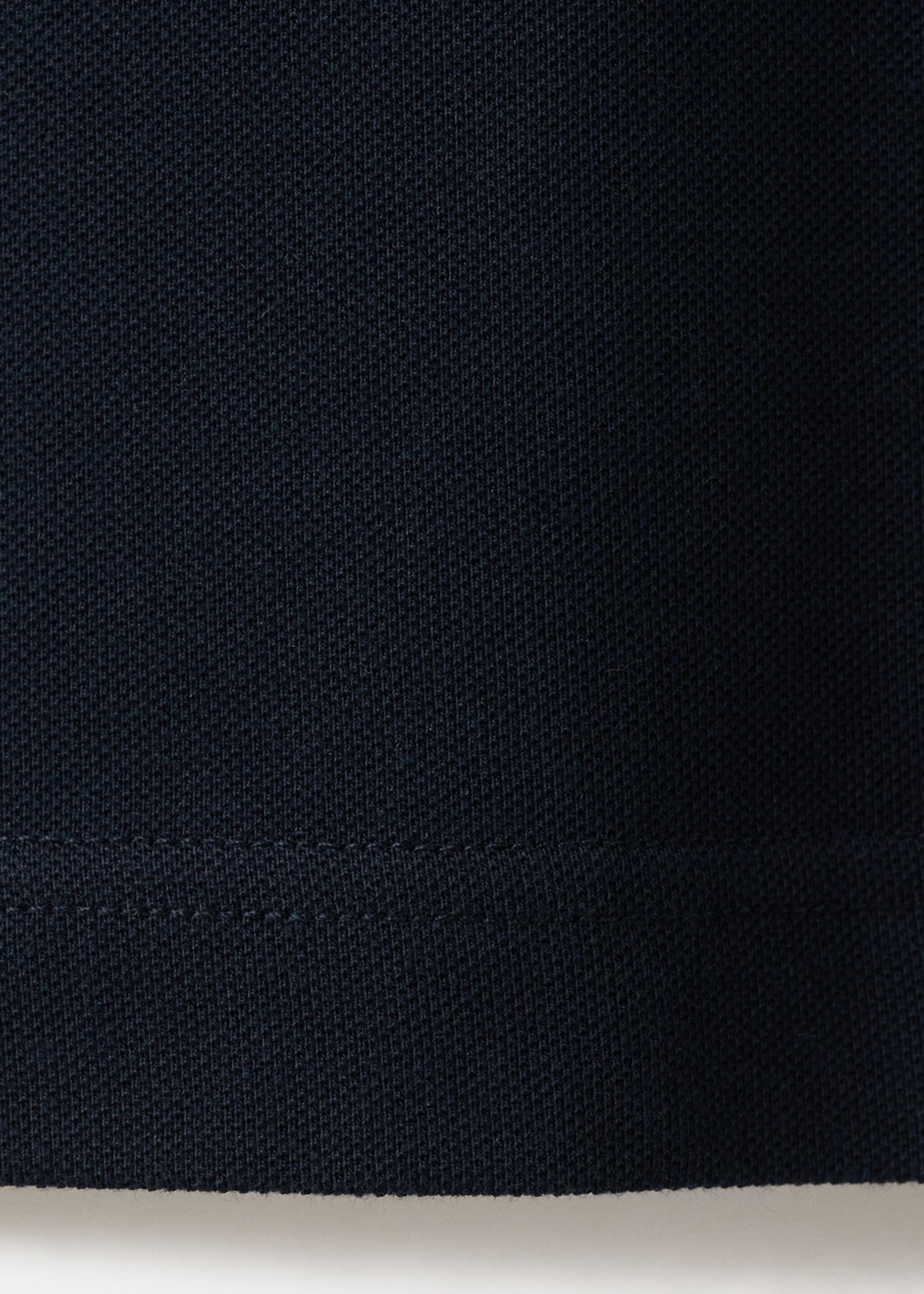 Regular-fit cotton piqué polo shirt - Details of the article 0, Navy. Ref: 27024427-00.