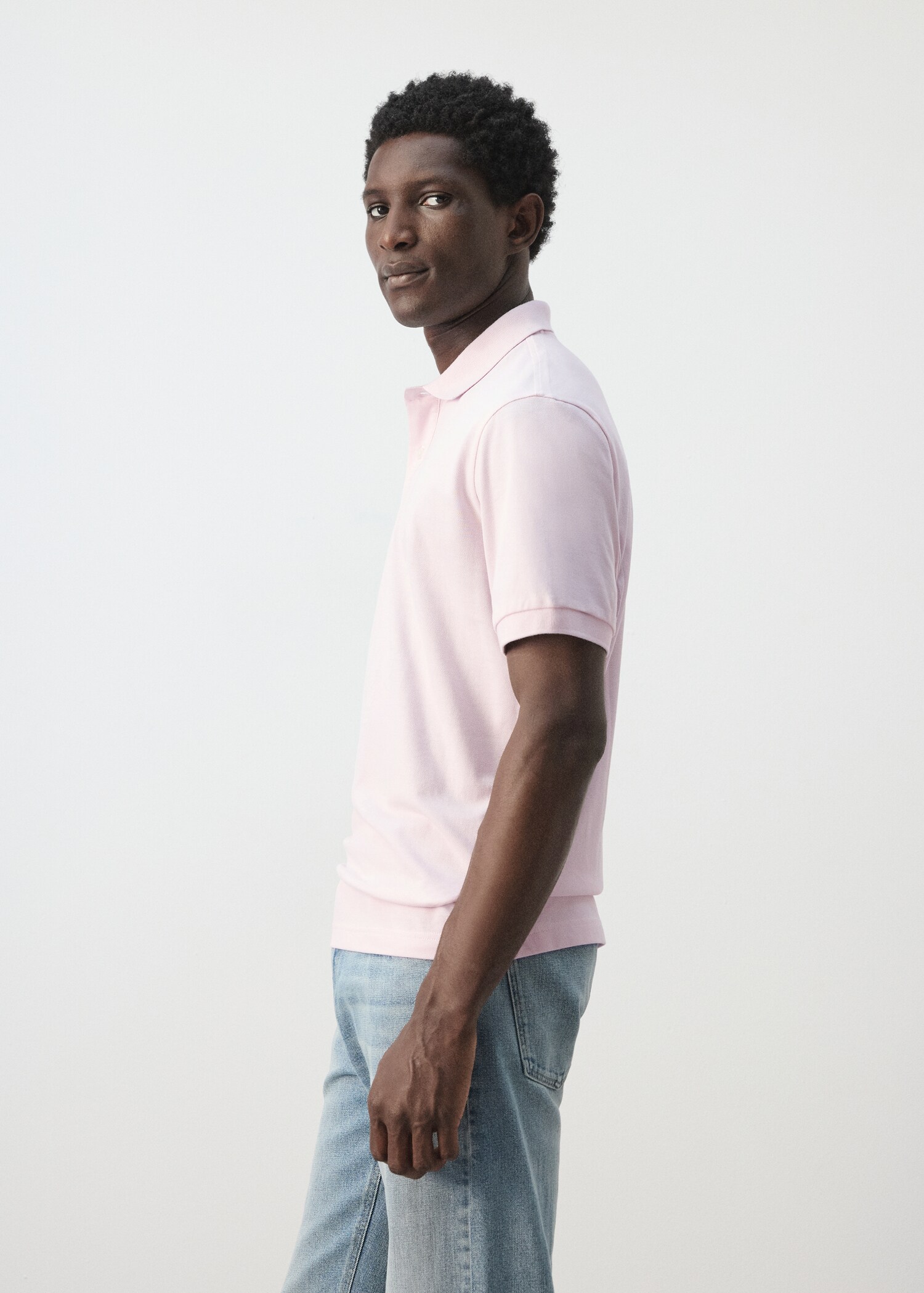 Regular-fit cotton piqué polo shirt - Details of the article 2