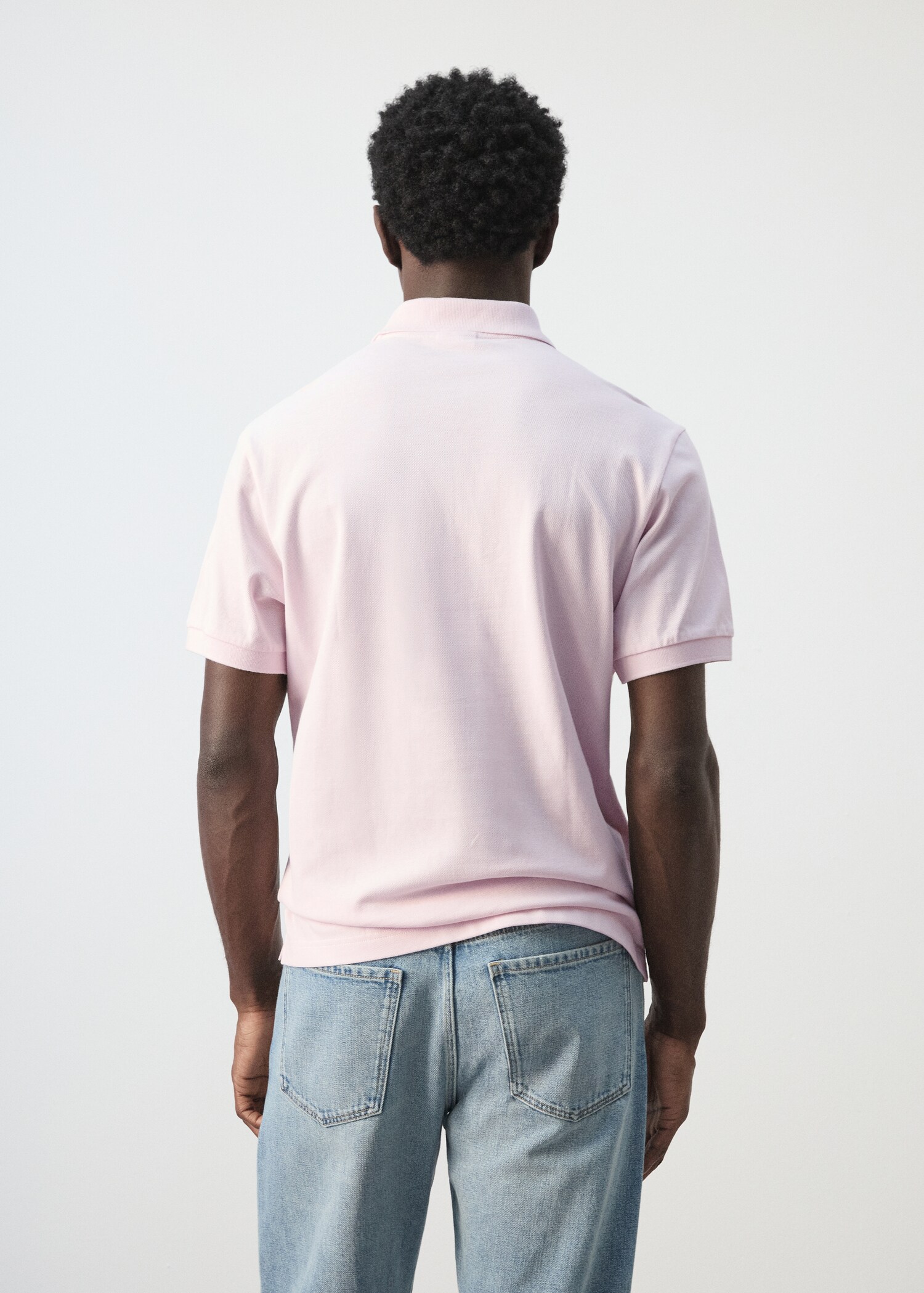 Regular-fit cotton piqué polo shirt - Reverse of the article