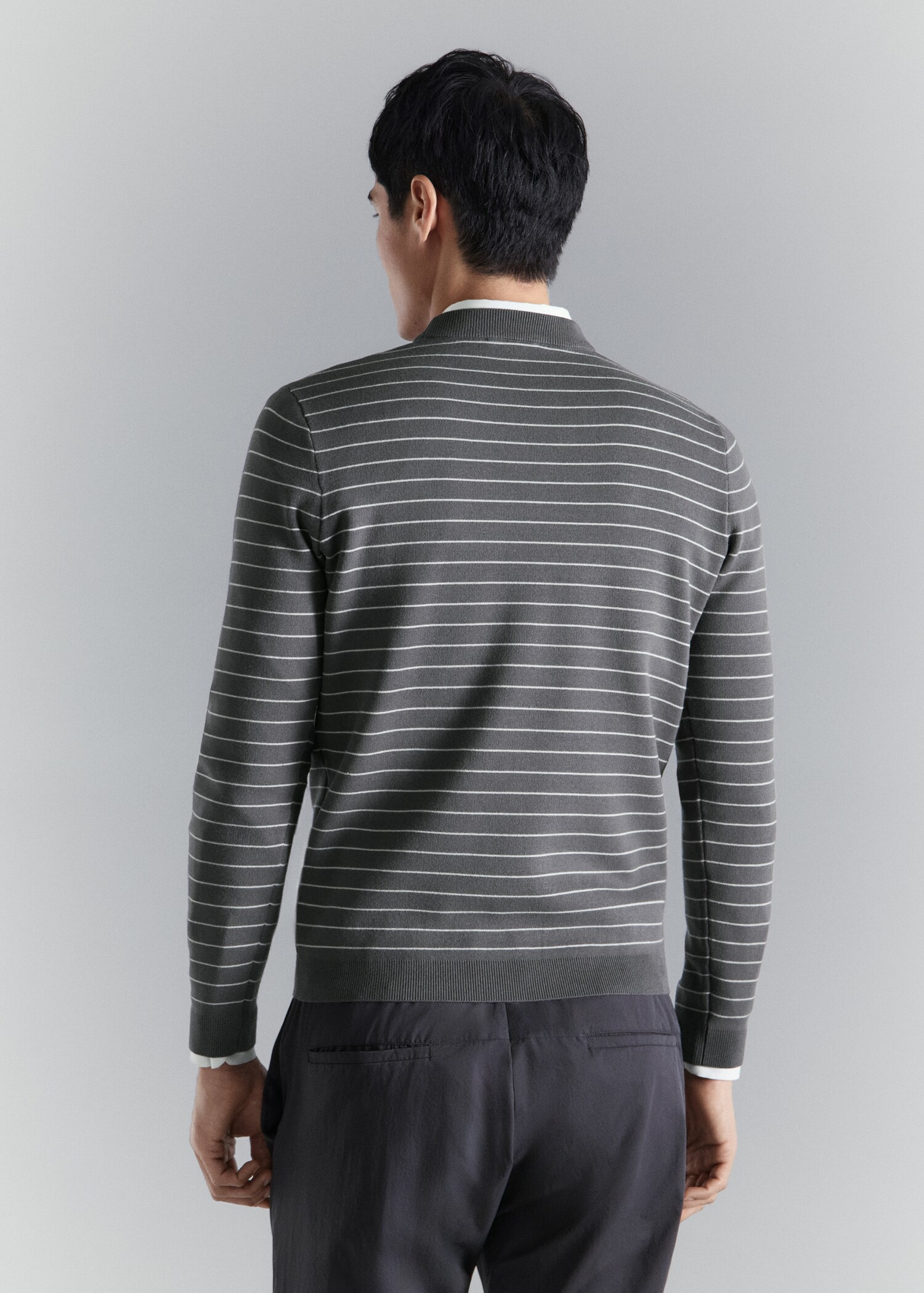 Comfort stretch striped jersey - Reverse of the article
