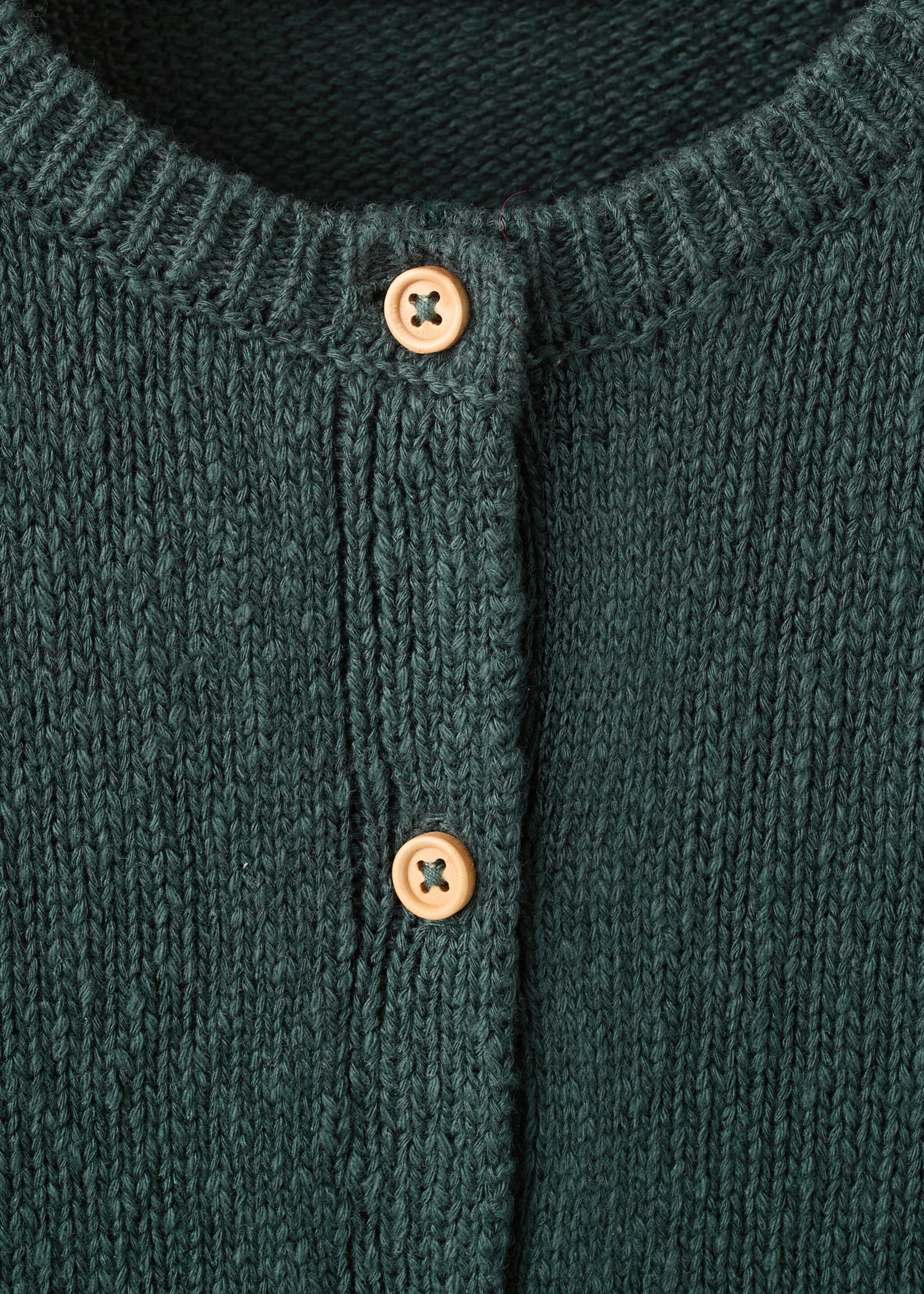 Knitted button cardigan - Details of the article 8, Green. Ref: 27024431-00.