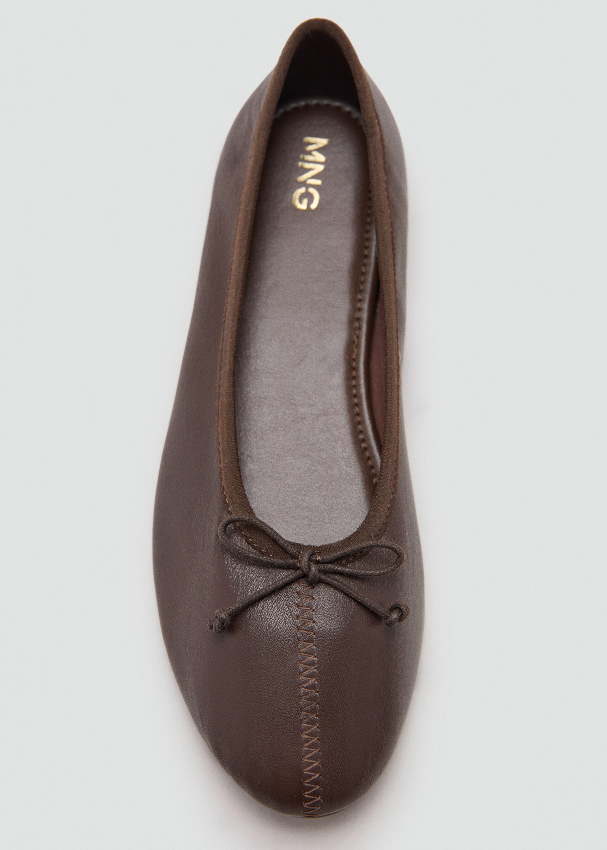 Ballerines cuir nœud - Détail de l'article 2, Chocolat. Ref: 27024432-00.