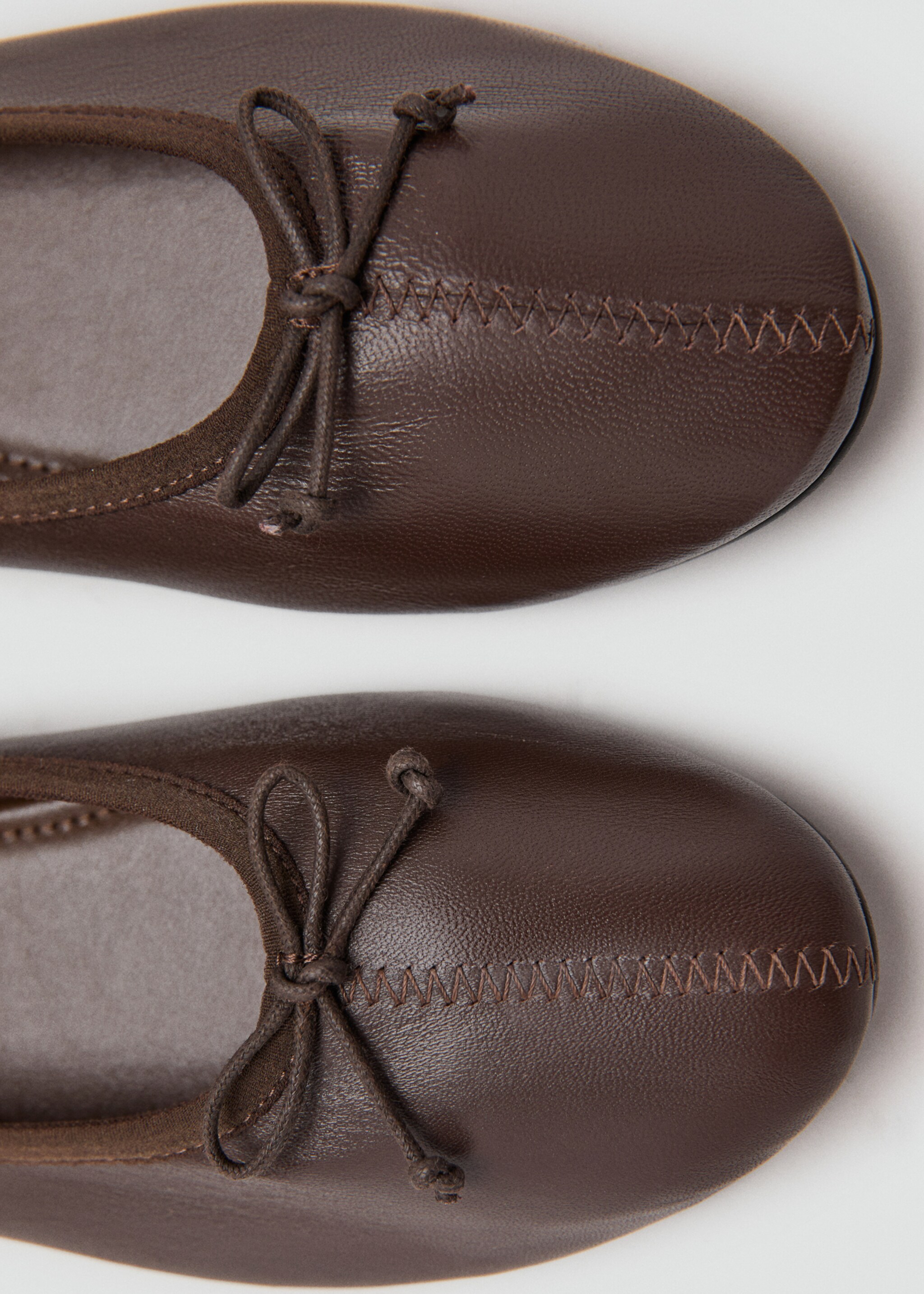 Ballerines cuir nœud - Détail de l'article 3, Chocolat. Ref: 27024432-00.