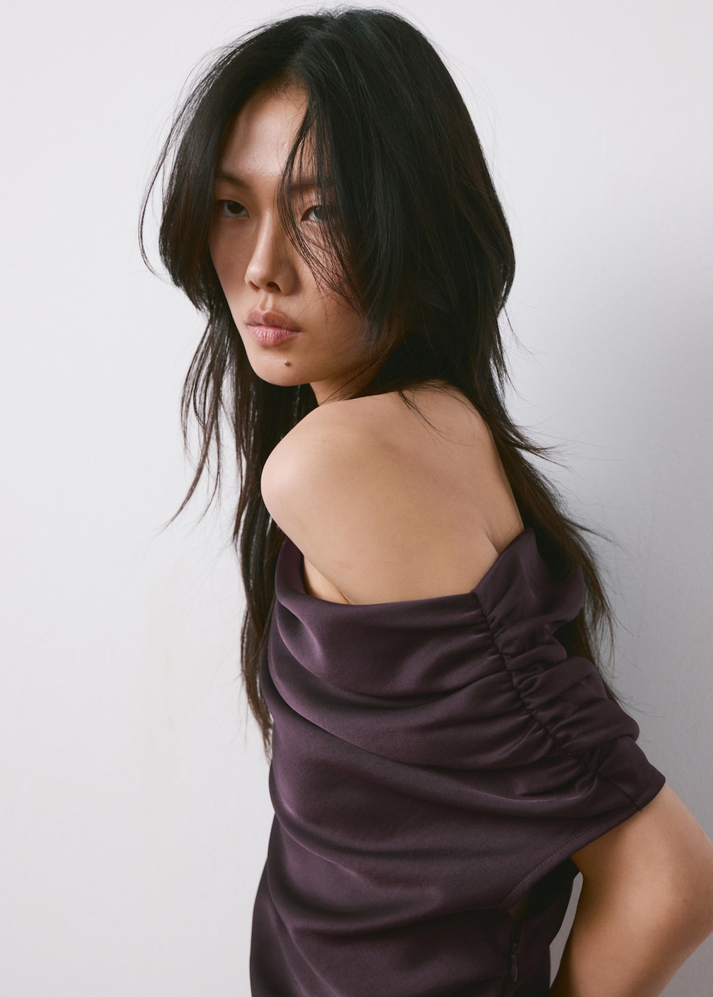 Mango Asymmetrical flared dress