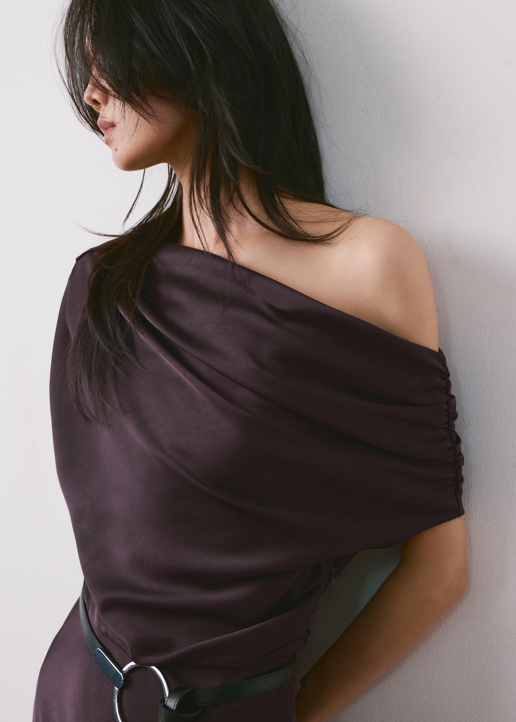 Mango Asymmetrical flared dress