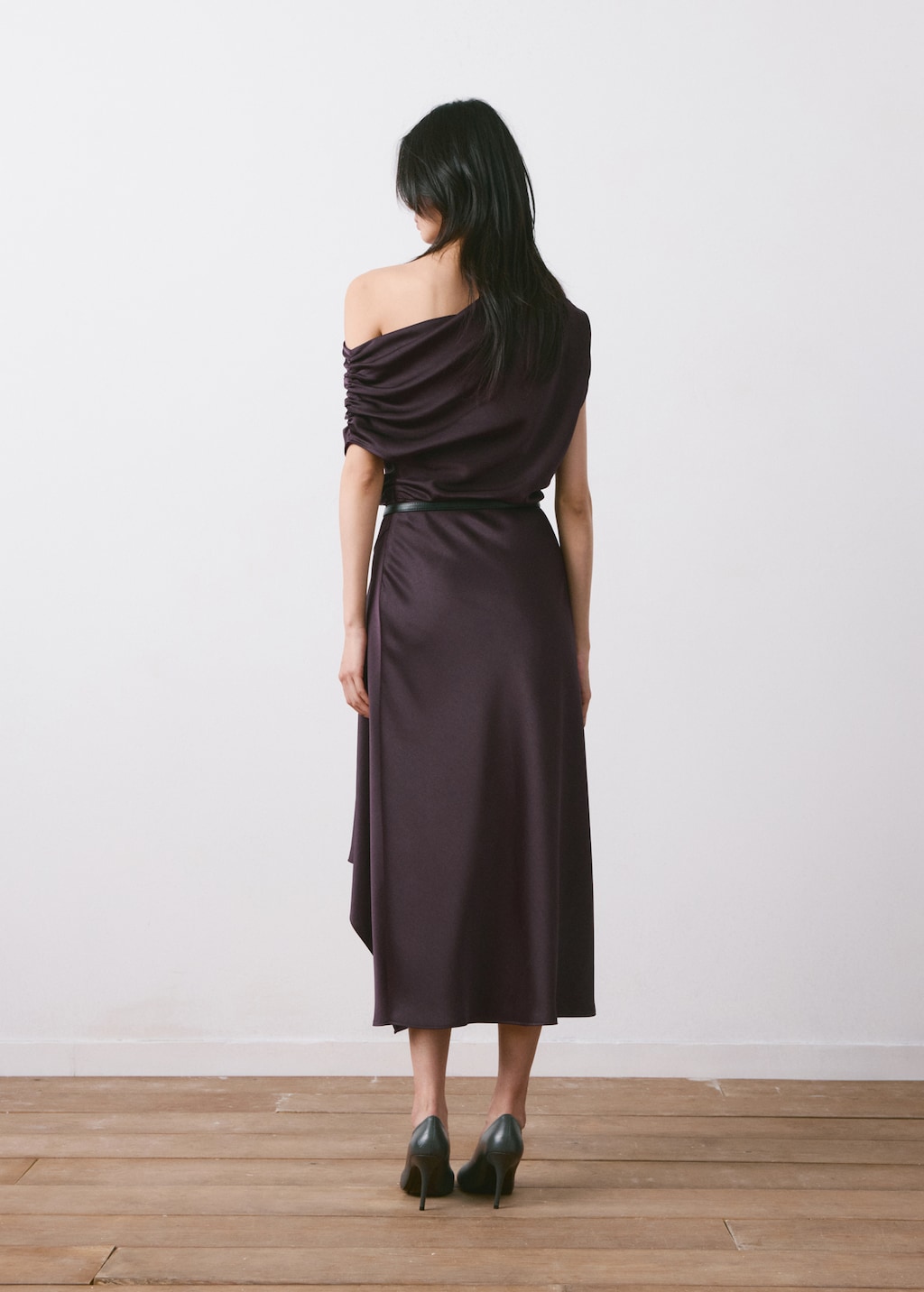 Mango Asymmetrical flared dress