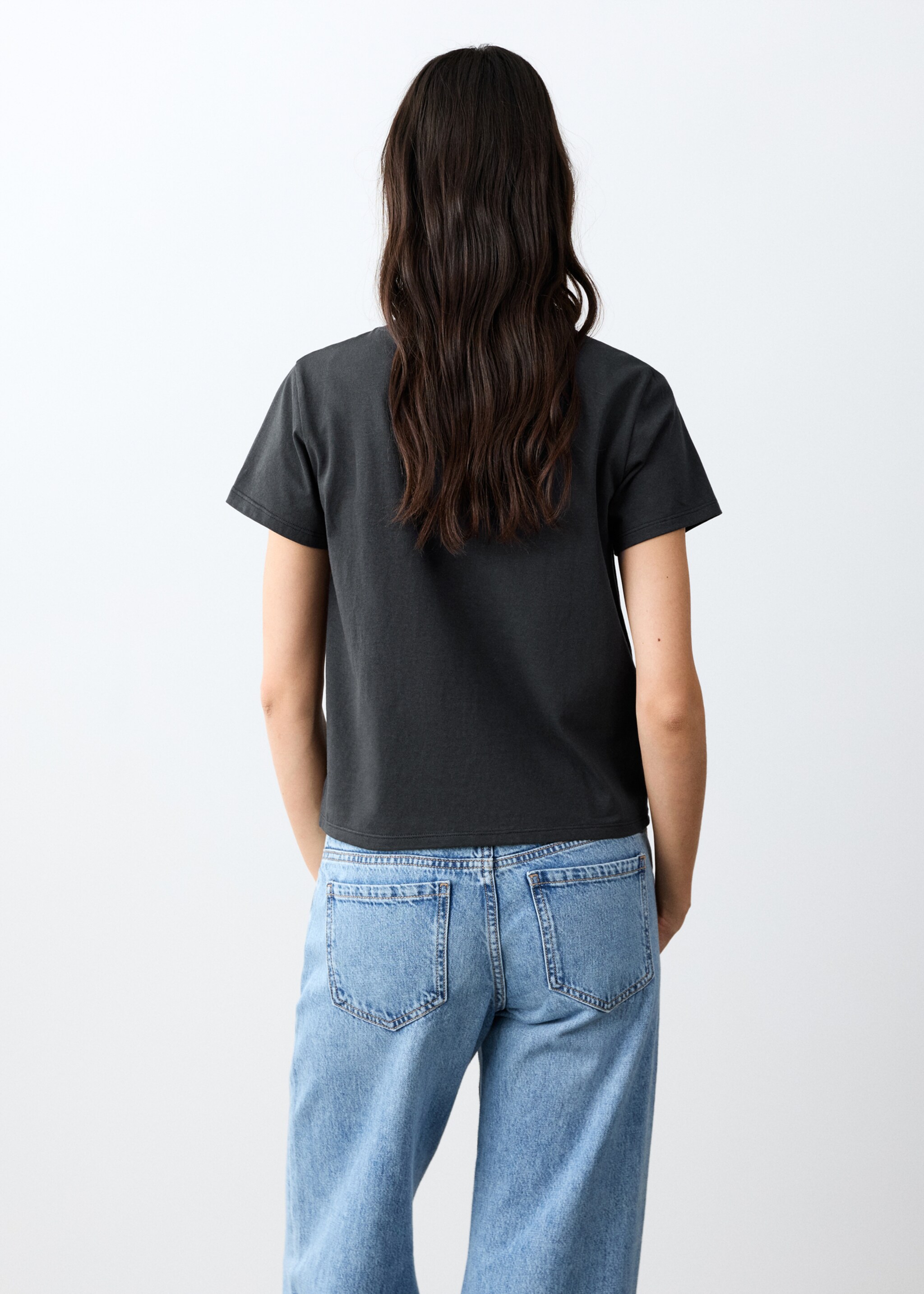 تي شيرت مطبوع من القطن - الجهة الخلفية للمنتج, أزرق غامق. Ref: 27024446-00.