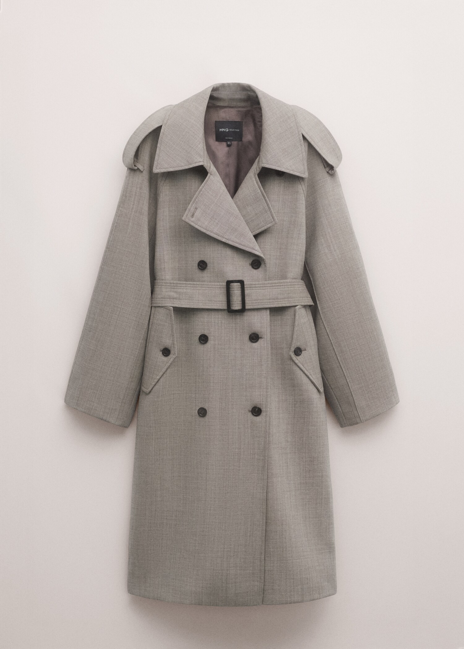 Double-breasted trench 100% wool - Article without model