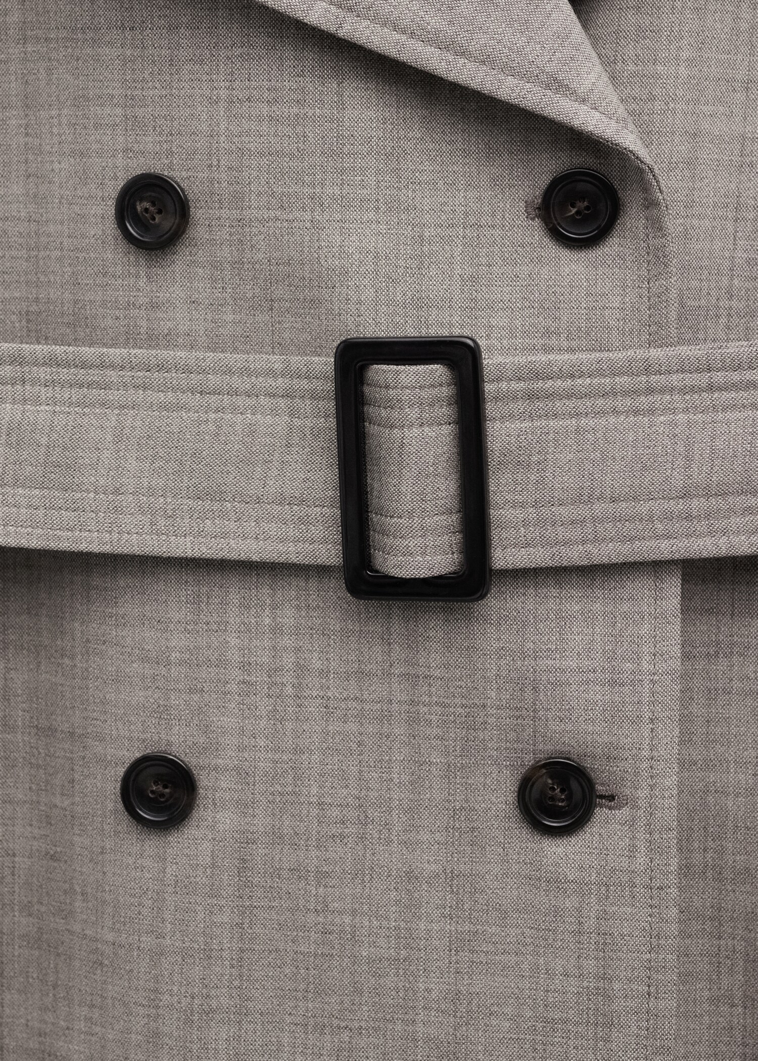 Double-breasted trench 100% wool - Details of the article 0