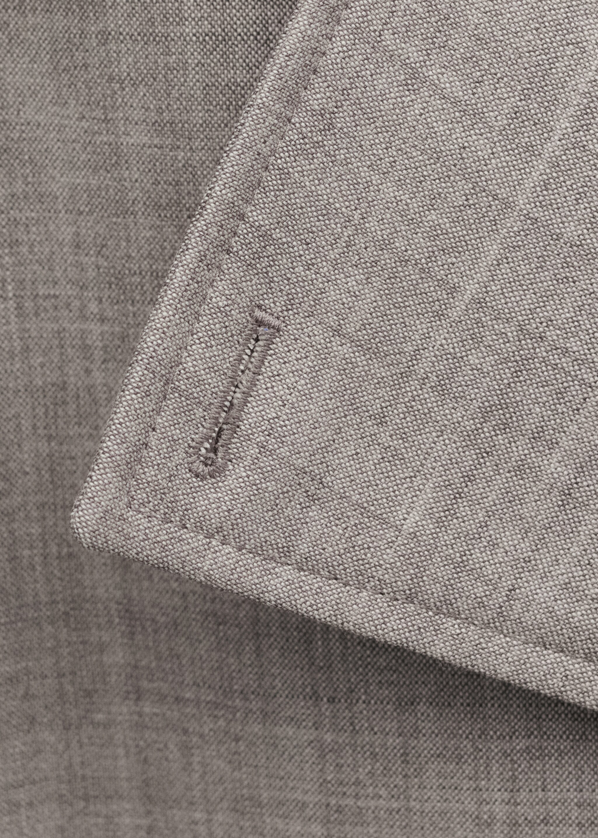 Double-breasted trench 100% wool - Details of the article 8, Grey. Ref: 27024447-00.