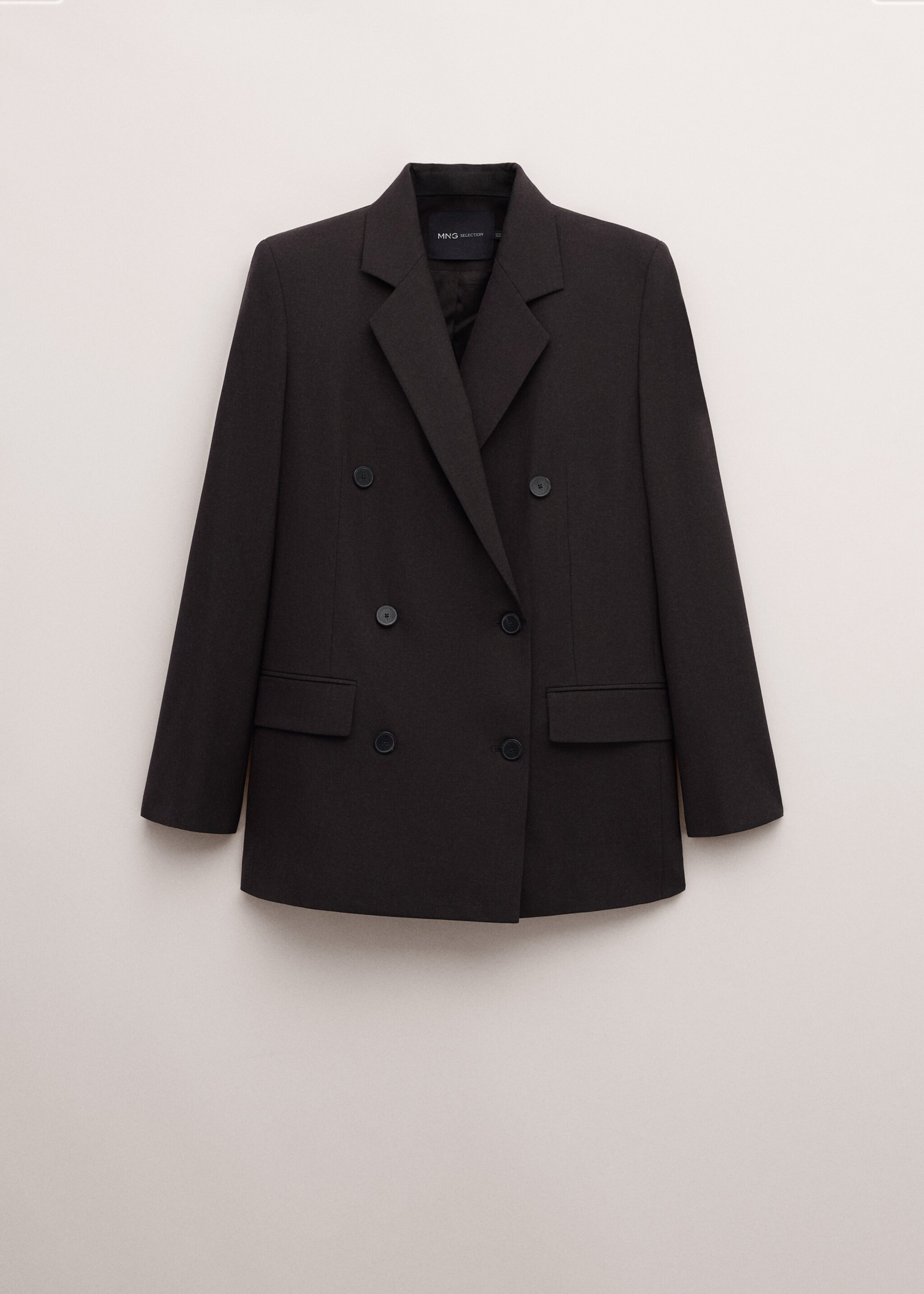 Blazer costume droit double boutonnage - Article sans modèle, Prune. Ref: 27024449-00.